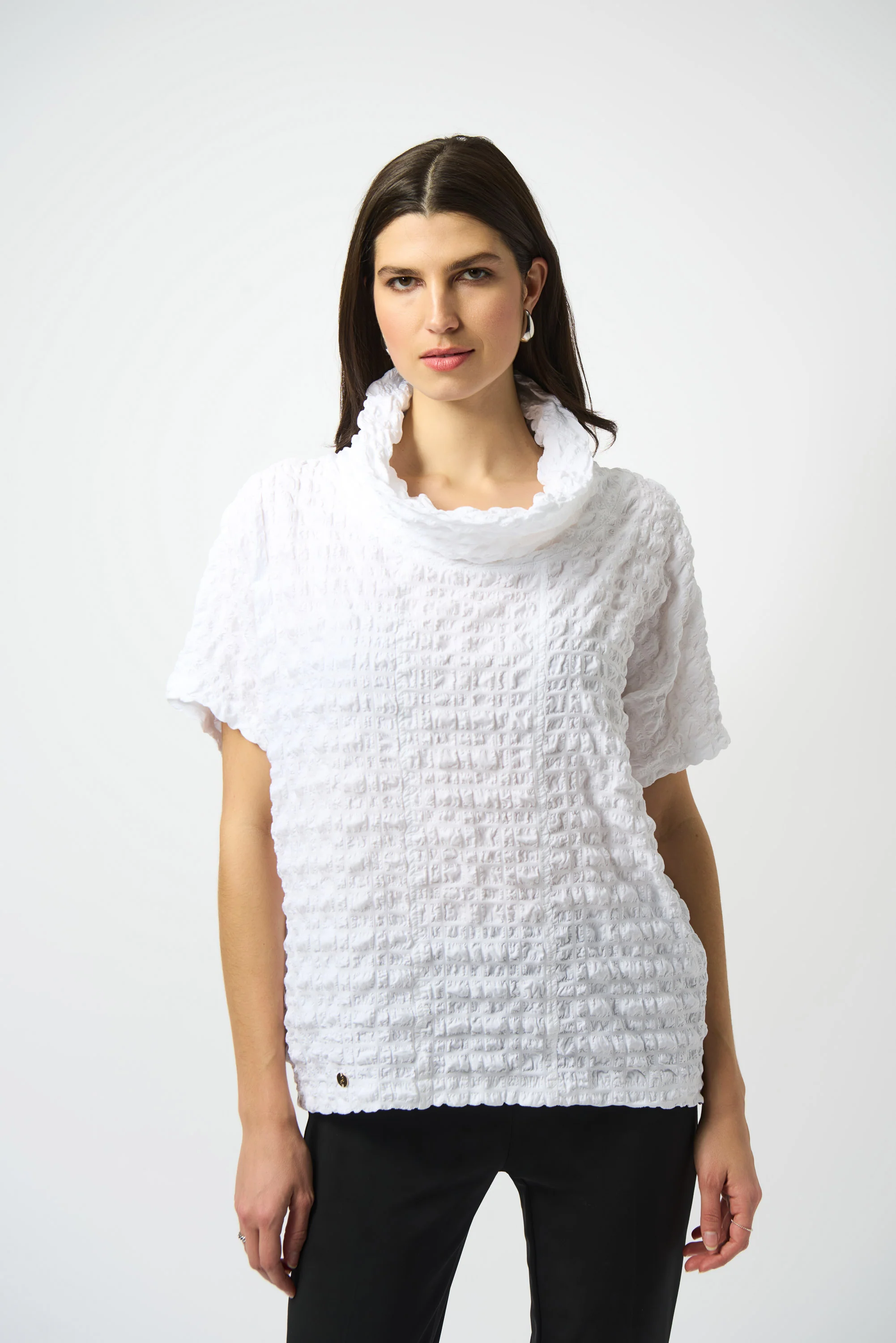 Joseph Ribkoff Bubble Jacquard Boxy Top Style 251279 - Image 6