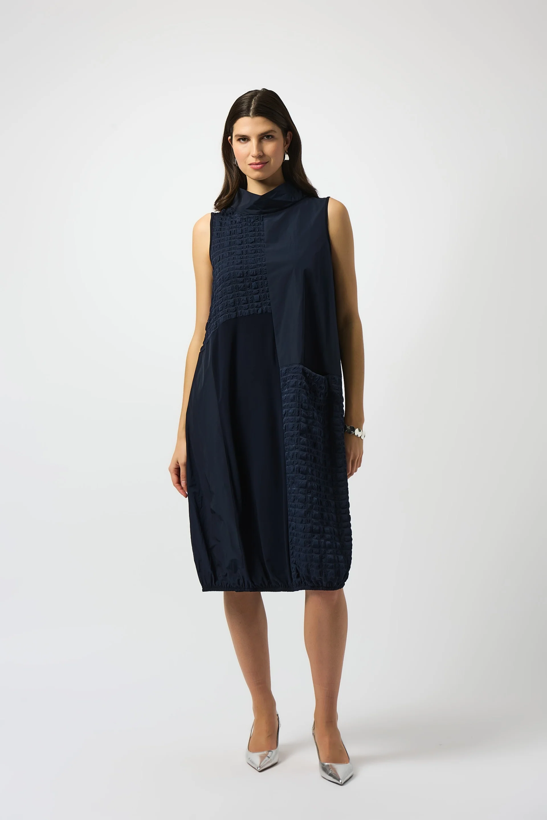 Joseph Ribkoff Bubble Jacquard Sleeveless Cocoon Dress Style 251244 - Image 4