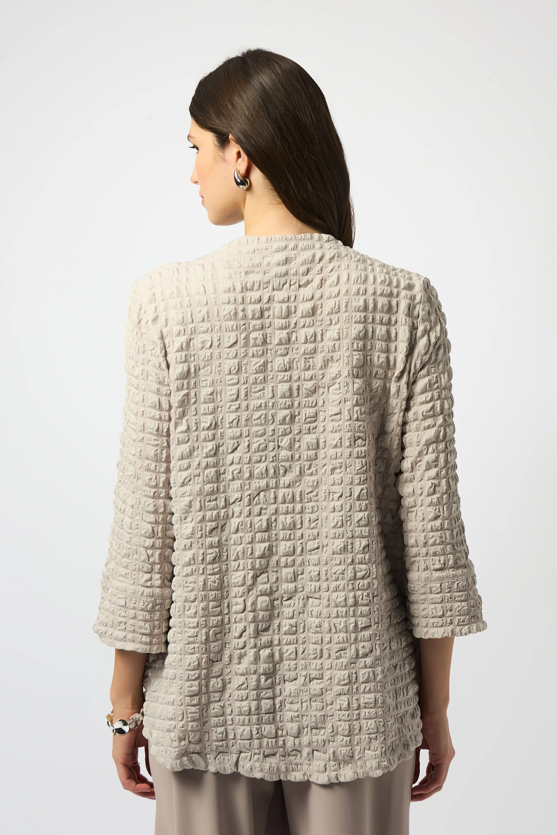 Joseph Ribkoff Bubble Jacquard Trapeze Jacket Style 251034 - Image 8