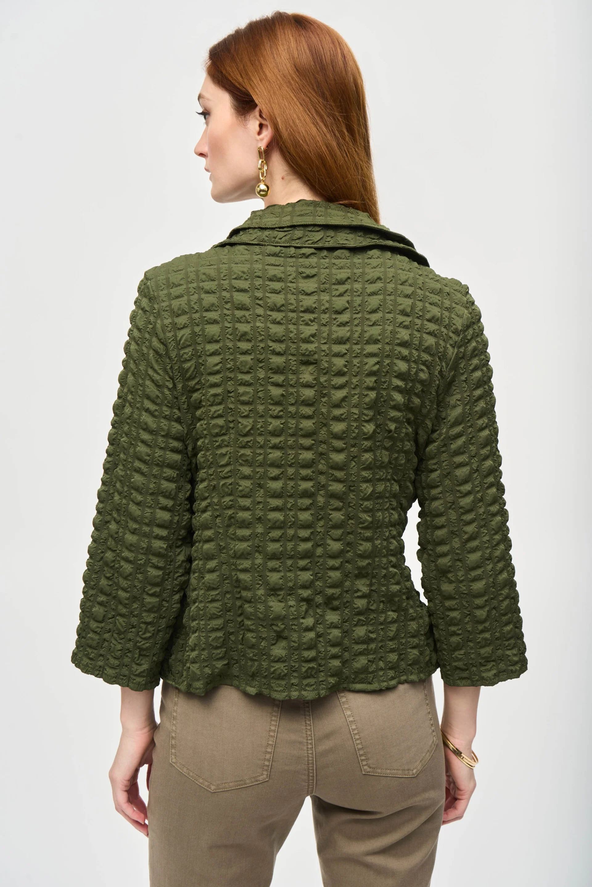 Joseph Ribkoff Bubble Woven Cropped Jacket Style 243084 - Image 6