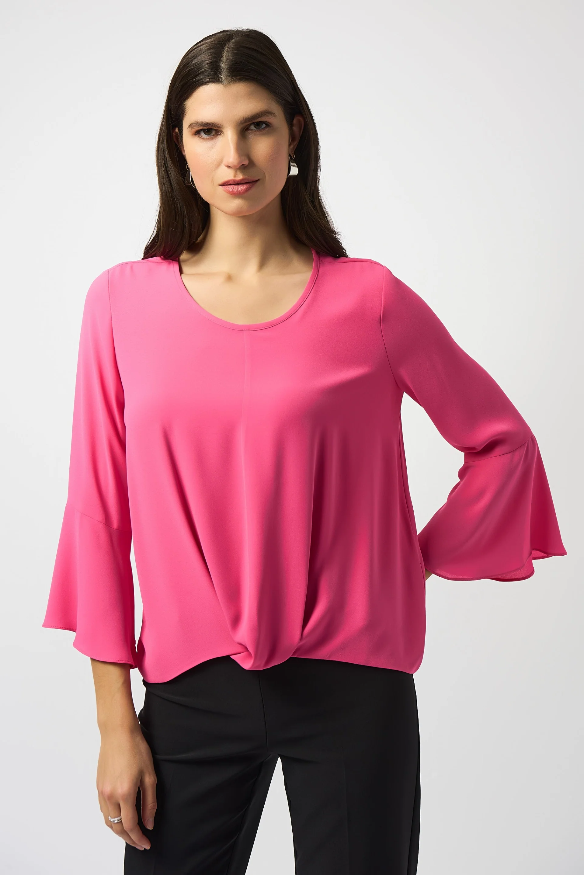 Joseph Ribkoff Georgette High-Low Boxy Top Style 251062