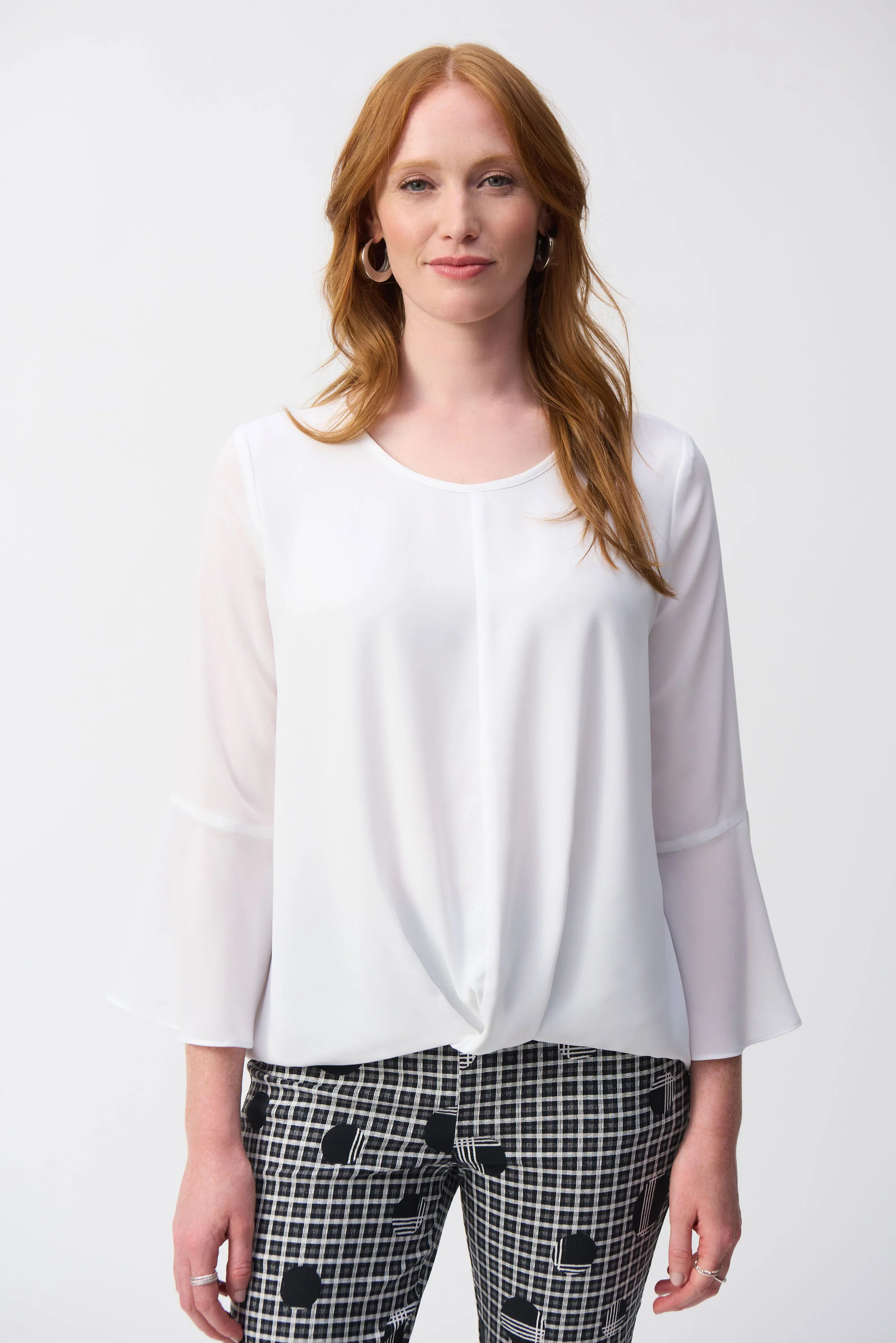 Joseph Ribkoff Georgette High-Low Boxy Top Style 251062 - Image 4