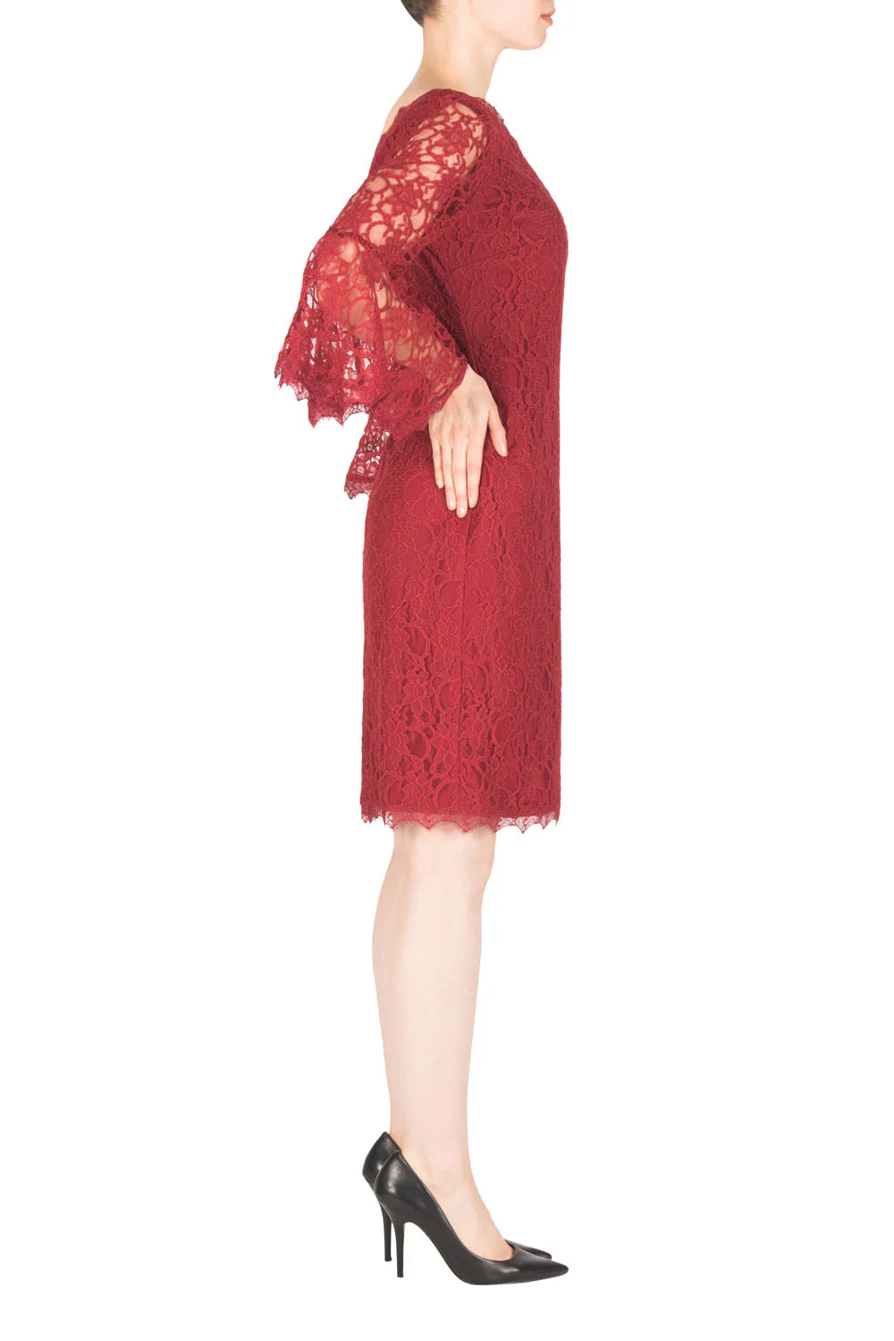 Joseph Ribkoff Burgundy Dress Style 183500 - Image 2