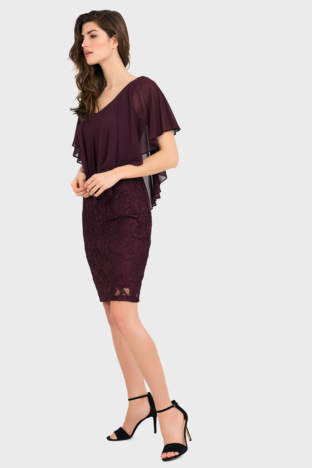 Joseph Ribkoff Blackberry Dress Style 194516 - Image 2