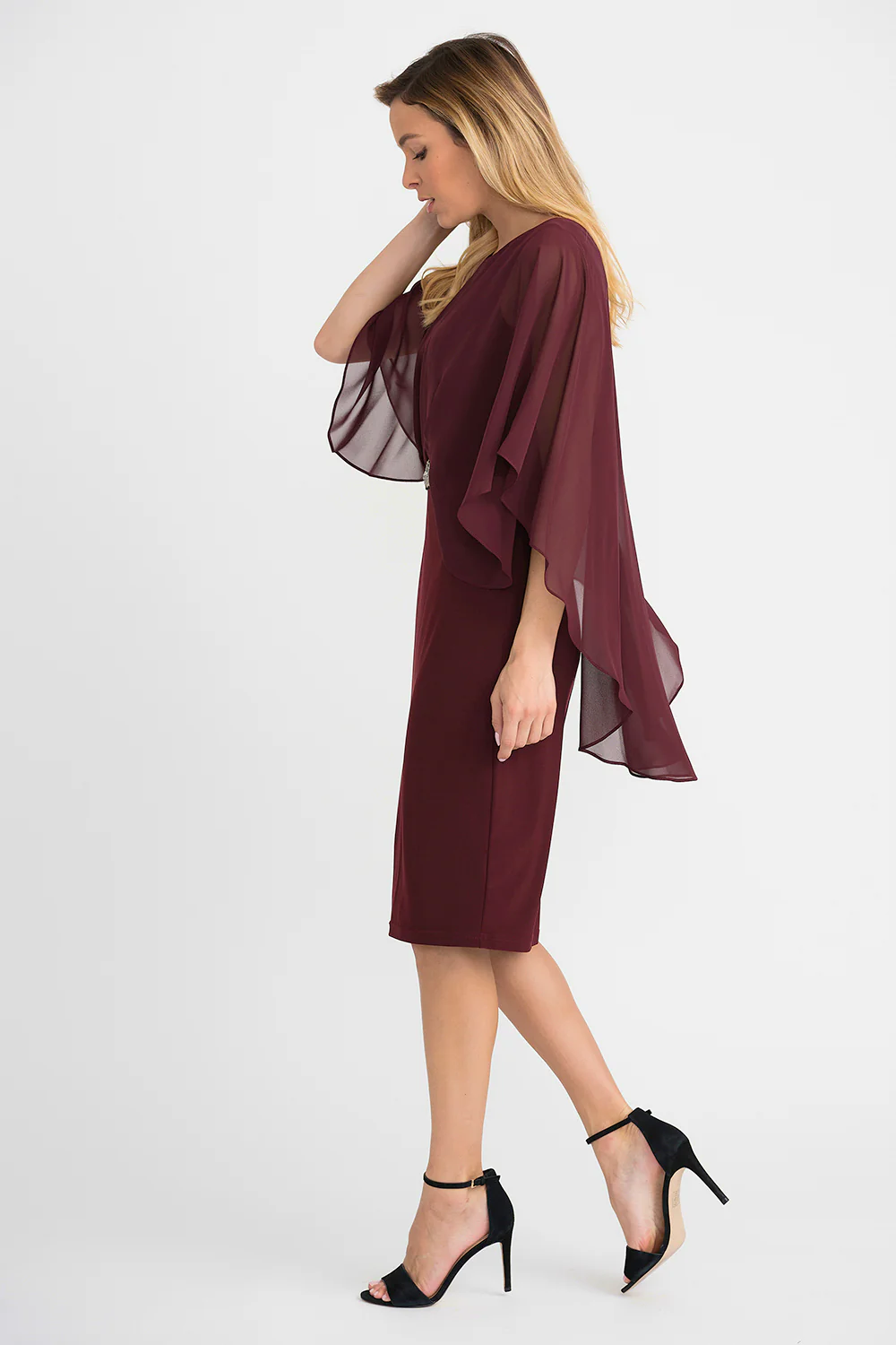 Joseph Ribkoff Cabernet Dress Style 194208 - Image 2