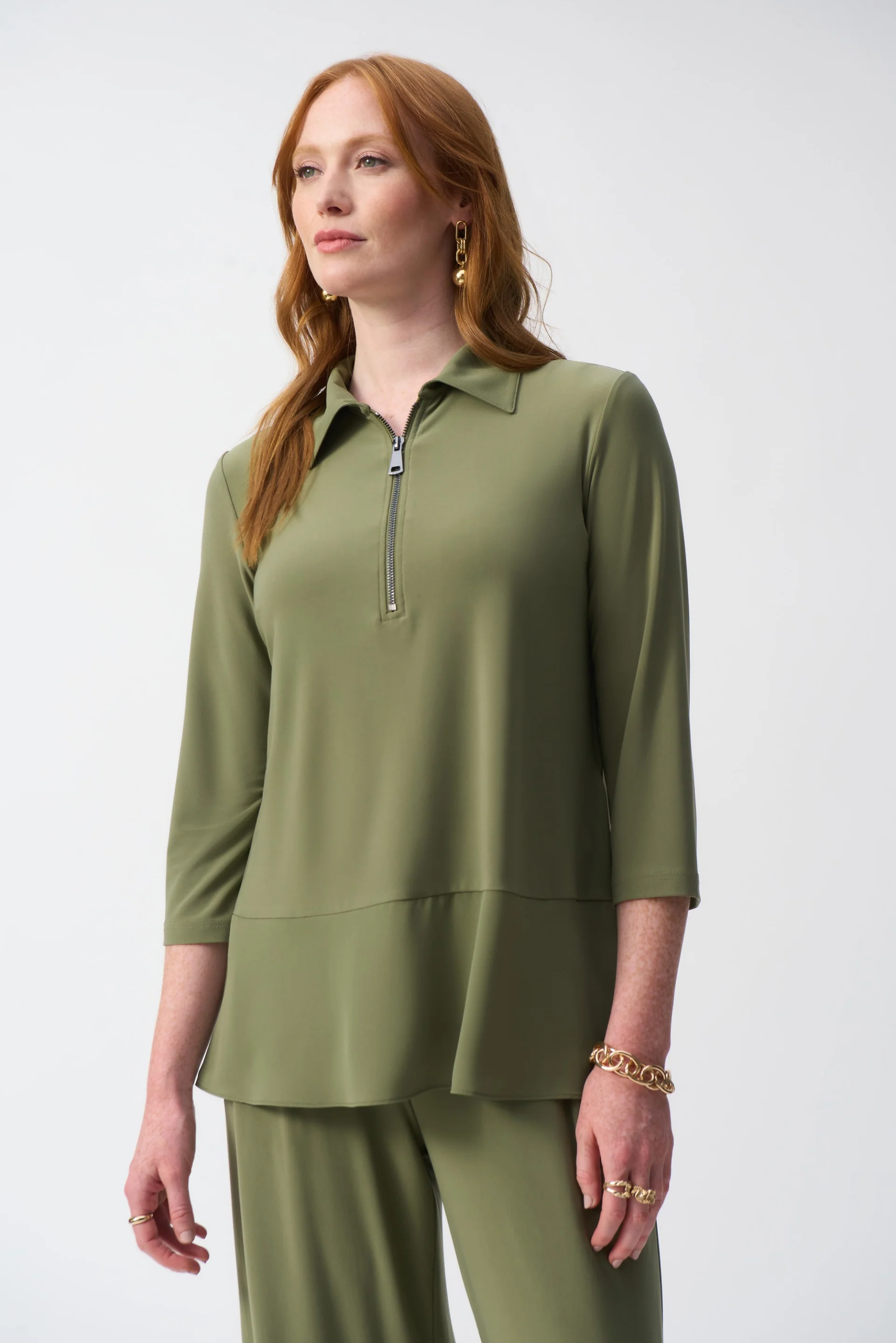 Joseph Ribkoff Silky Knit And Georgette Straight Tunic Style 251055