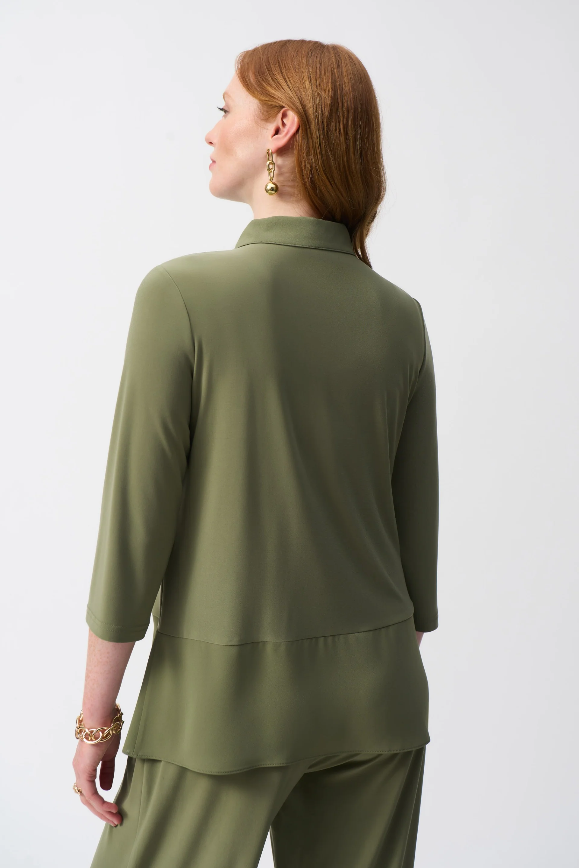 Joseph Ribkoff Silky Knit And Georgette Straight Tunic Style 251055 - Image 3