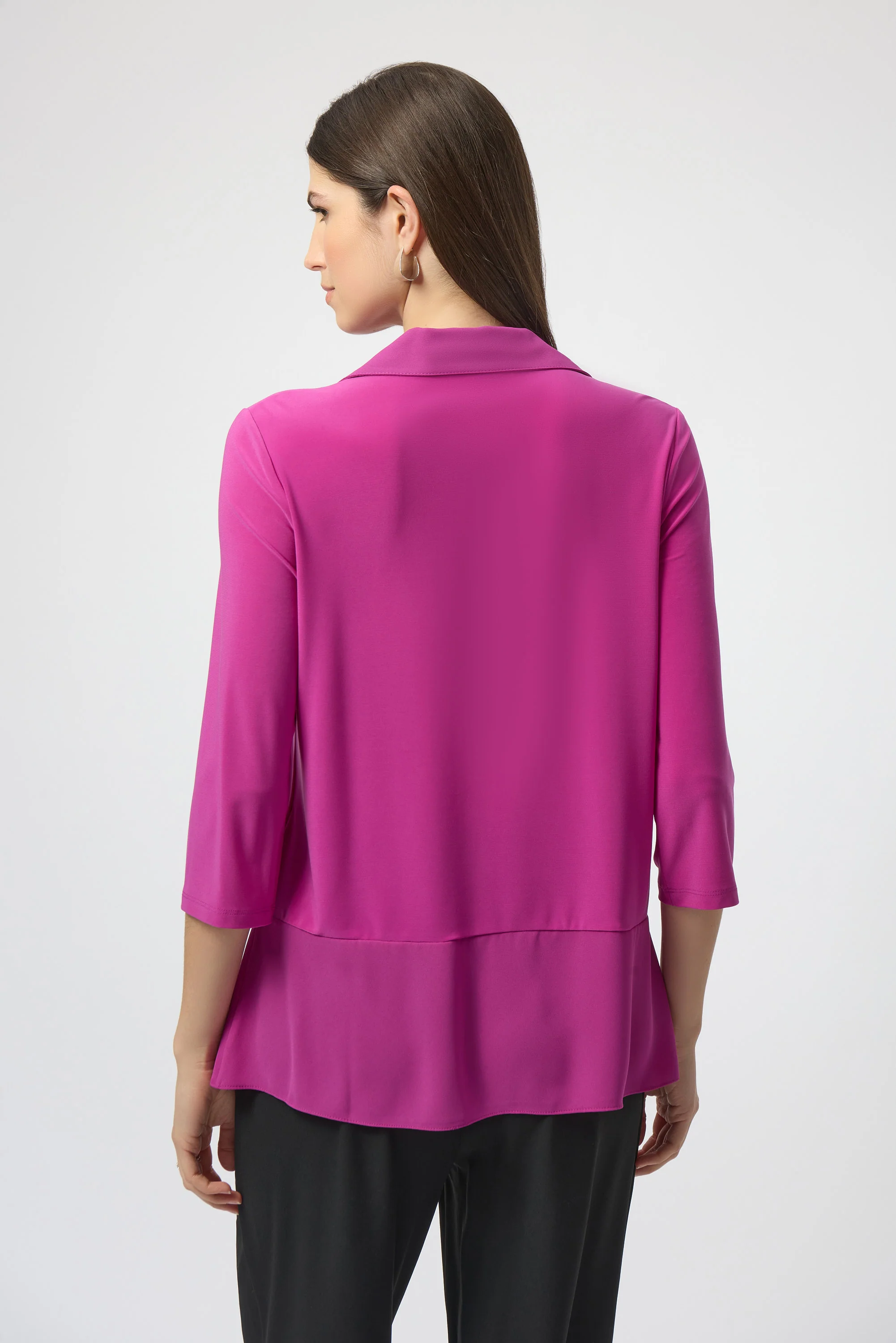 Joseph Ribkoff Silky Knit And Georgette Straight Tunic Style 251055 - Image 5