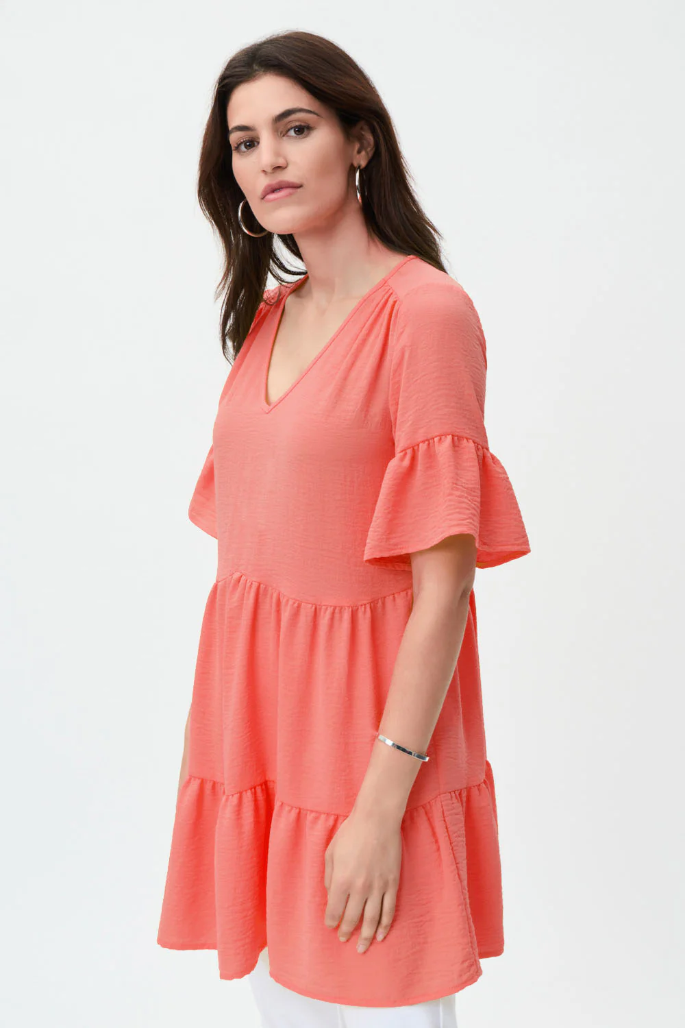 Joseph Ribkoff Calypso Coral Tunic Style 231086 - Image 2