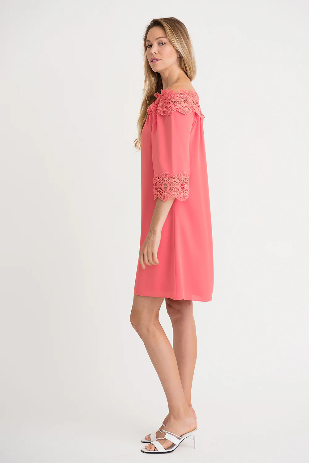 Joseph Ribkoff Cantaloupe Dress Style 202091 - Image 2