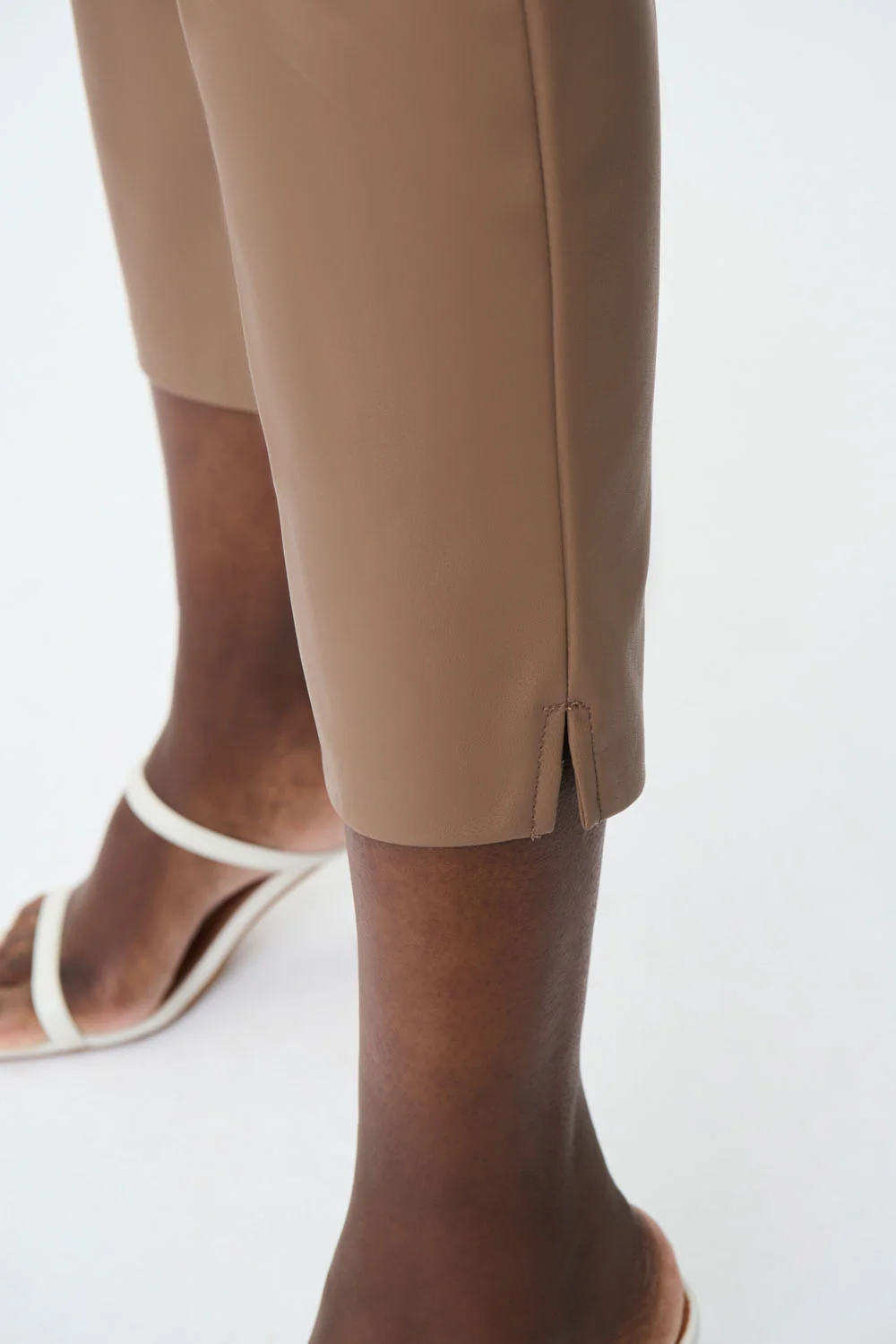 Joseph Ribkoff Cappuccino Leatherette Pants Style 231915 - Image 3