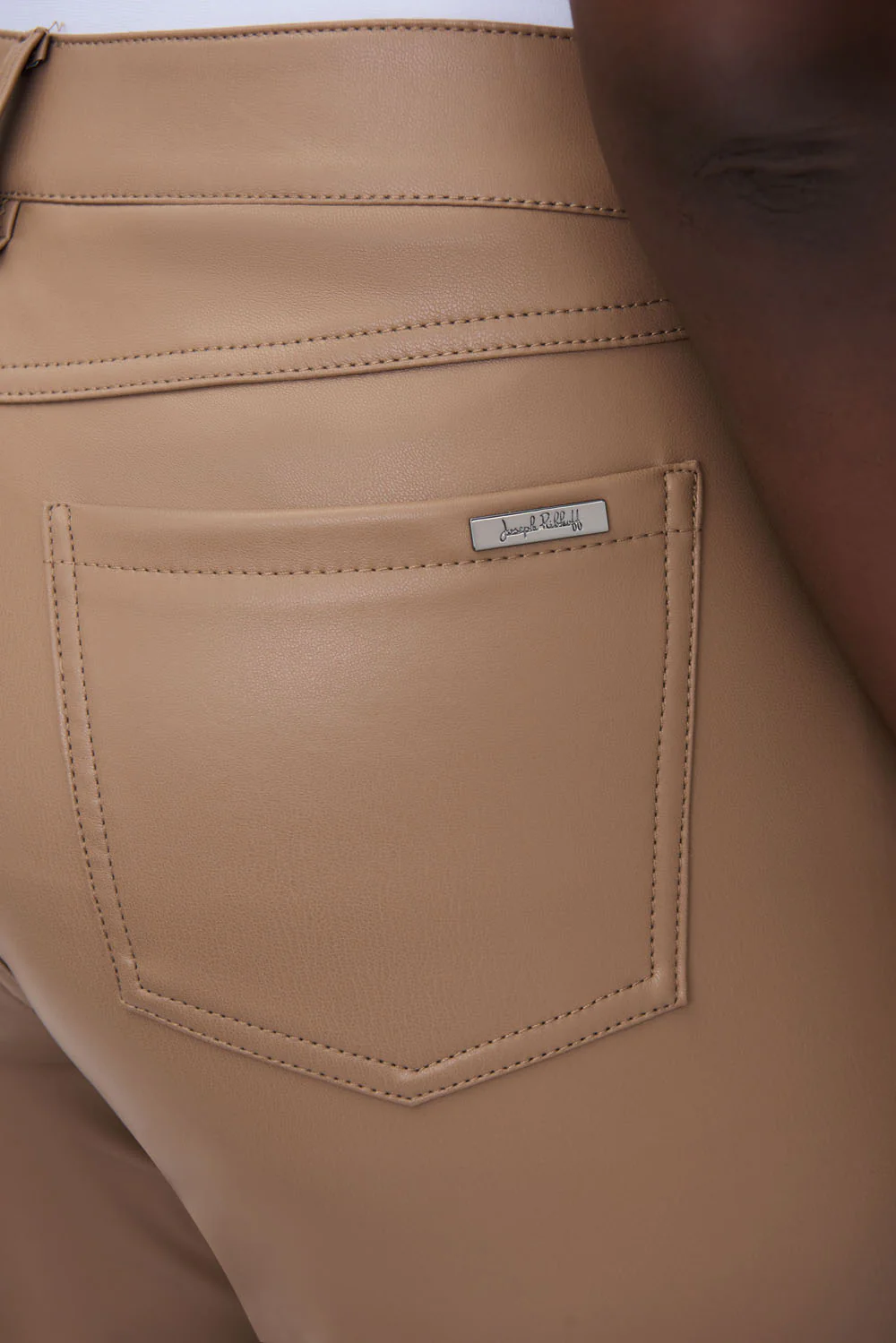 Joseph Ribkoff Cappuccino Leatherette Pants Style 231915 - Image 4