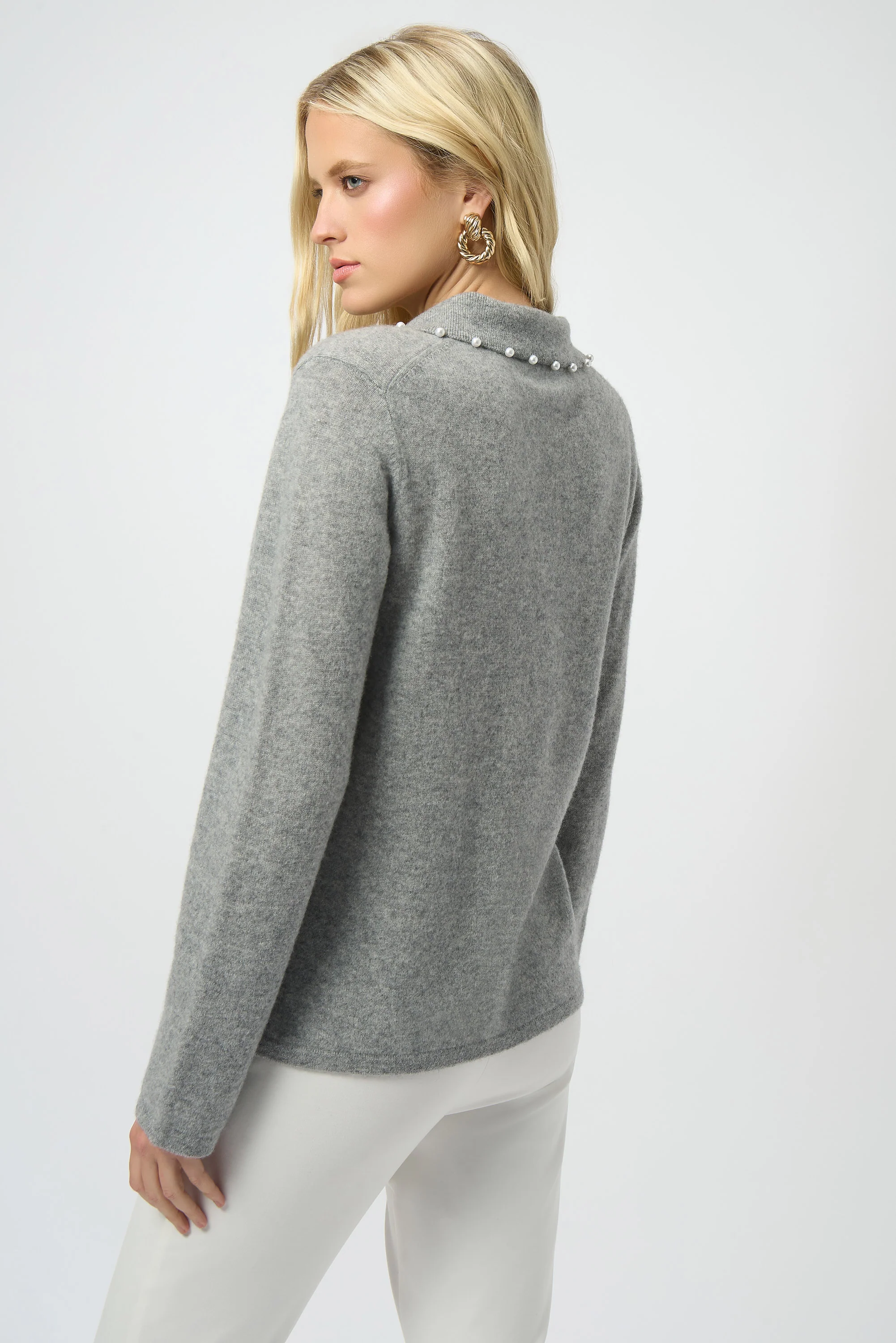 Joseph Ribkoff Cashmere Long Sleeve Sweater Style 254953 - Image 3