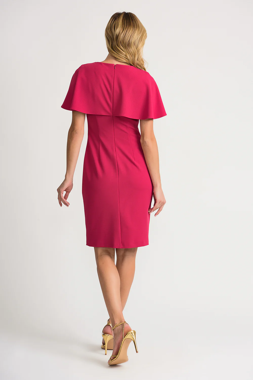 Joseph Ribkoff Cerise Dress Style 202077 - Image 2