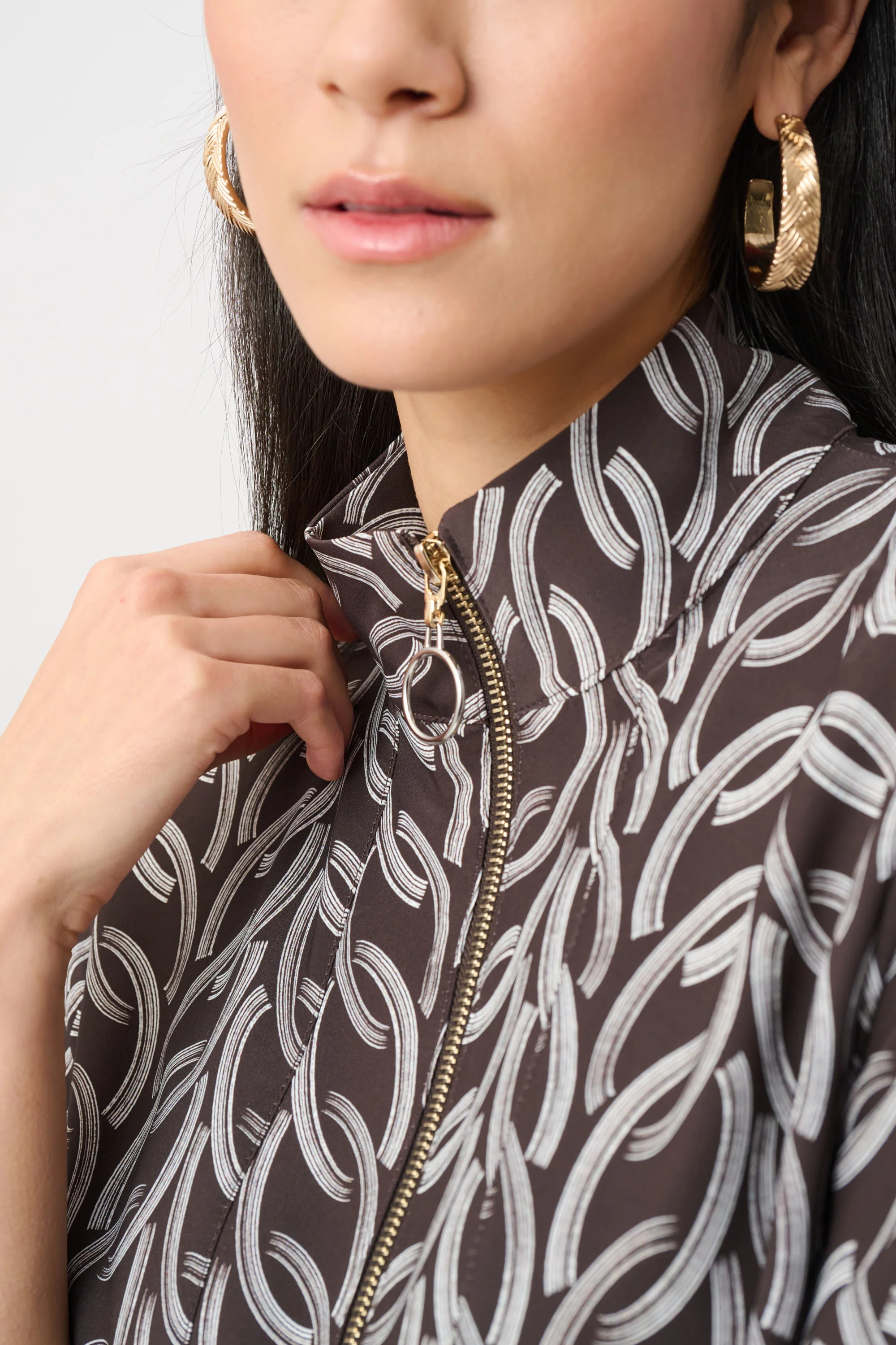 Joseph Ribkoff Chain Print Boxy Top Style 263054 - Image 3