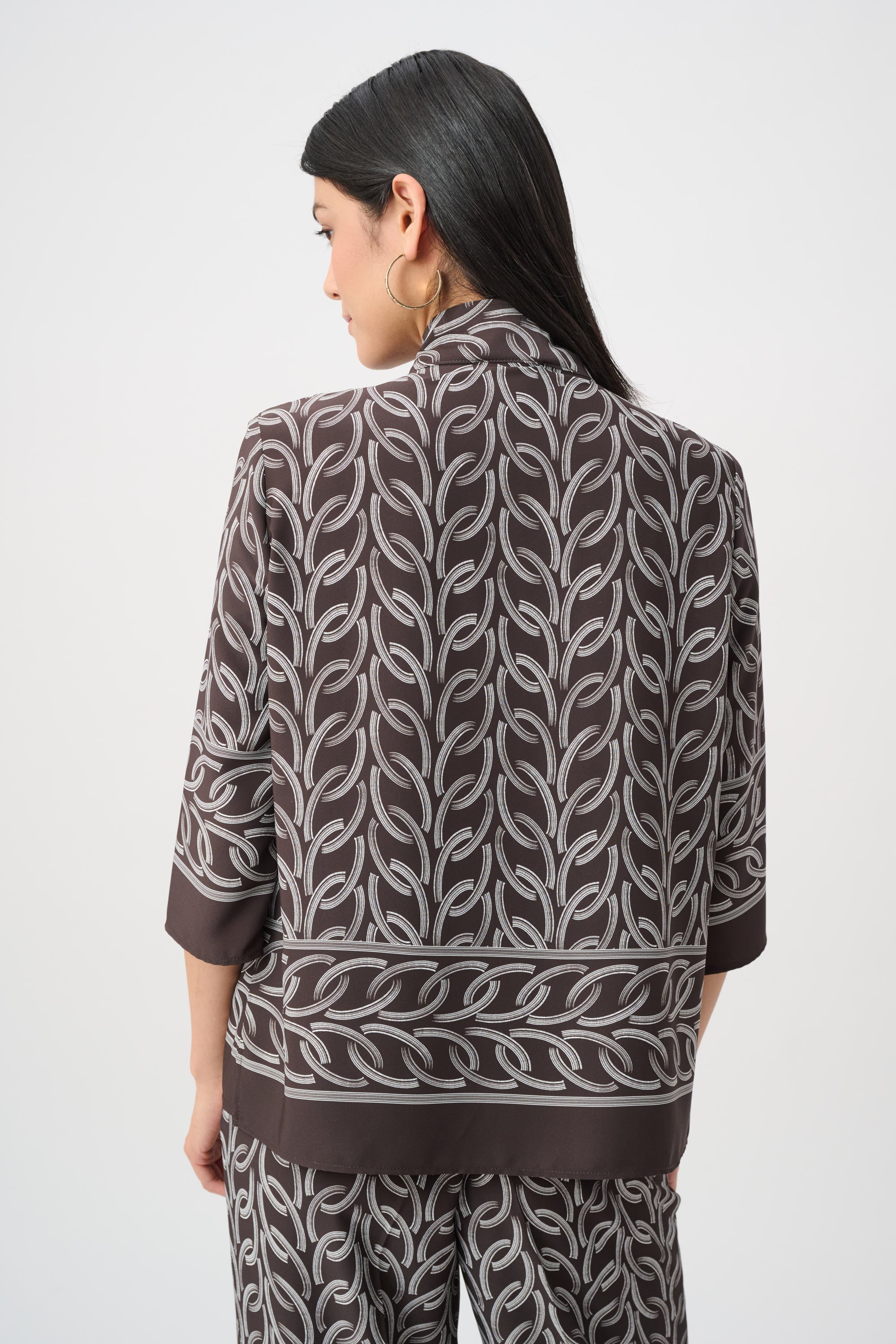 Joseph Ribkoff Chain Print Boxy Top Style 263054 - Image 4