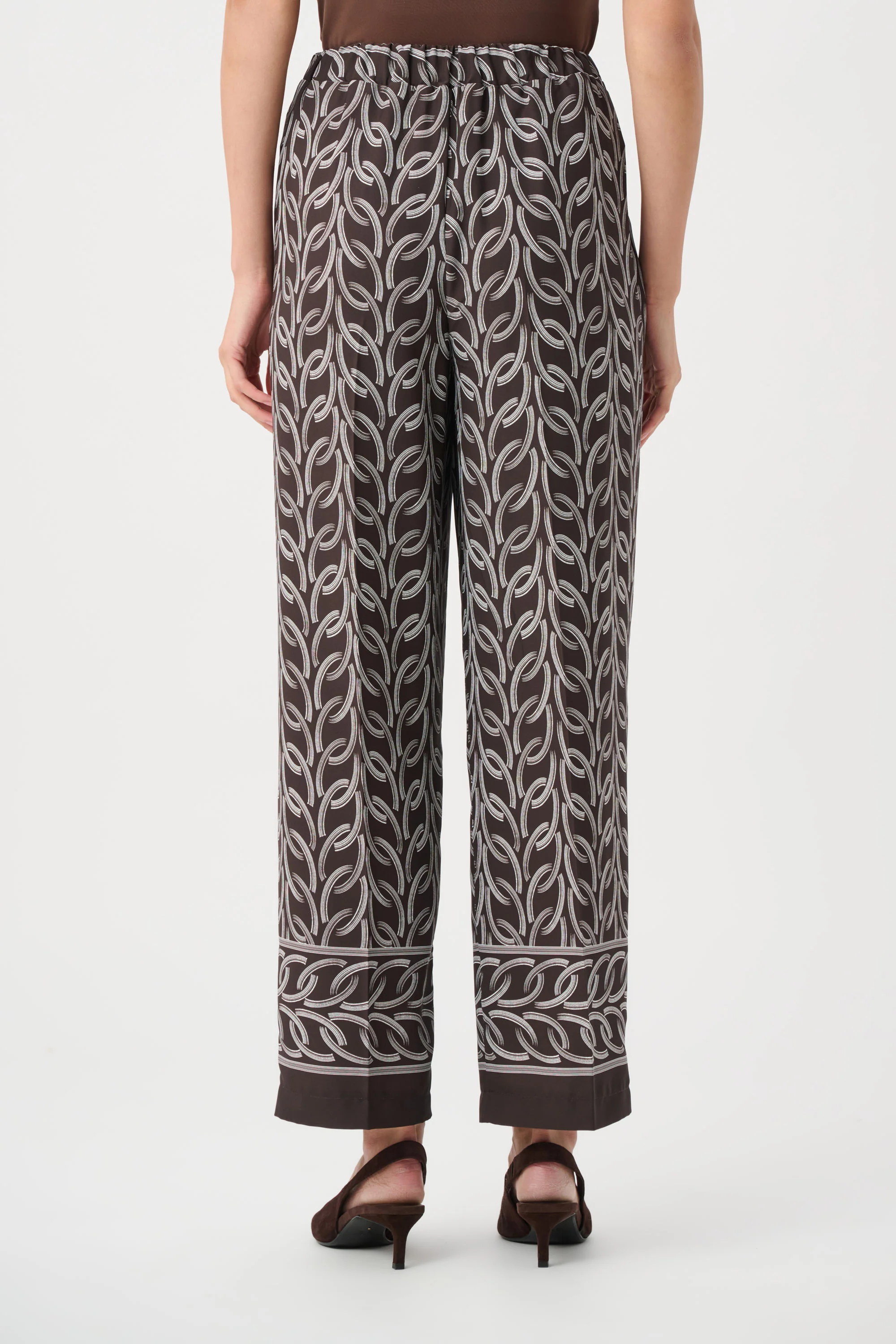 Joseph Ribkoff Chain Print Pull-On Pants Style 263058 - Image 3