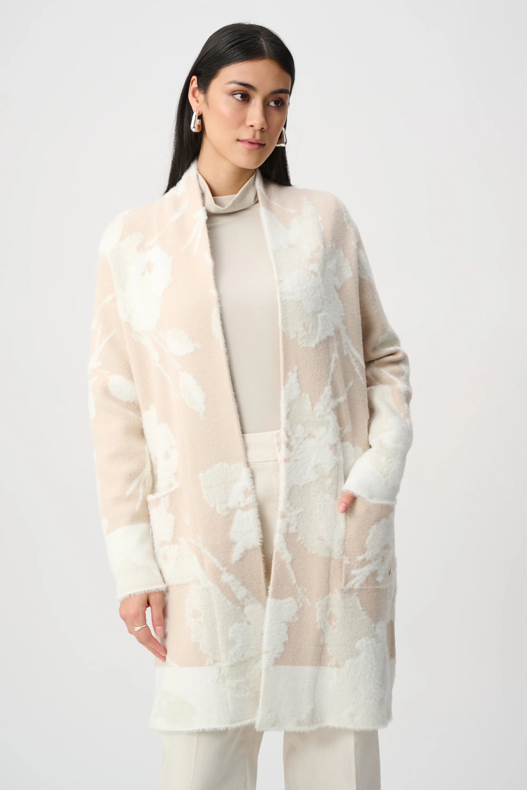 Joseph Ribkoff Abstract Print Long Cardigan Style 253956F26