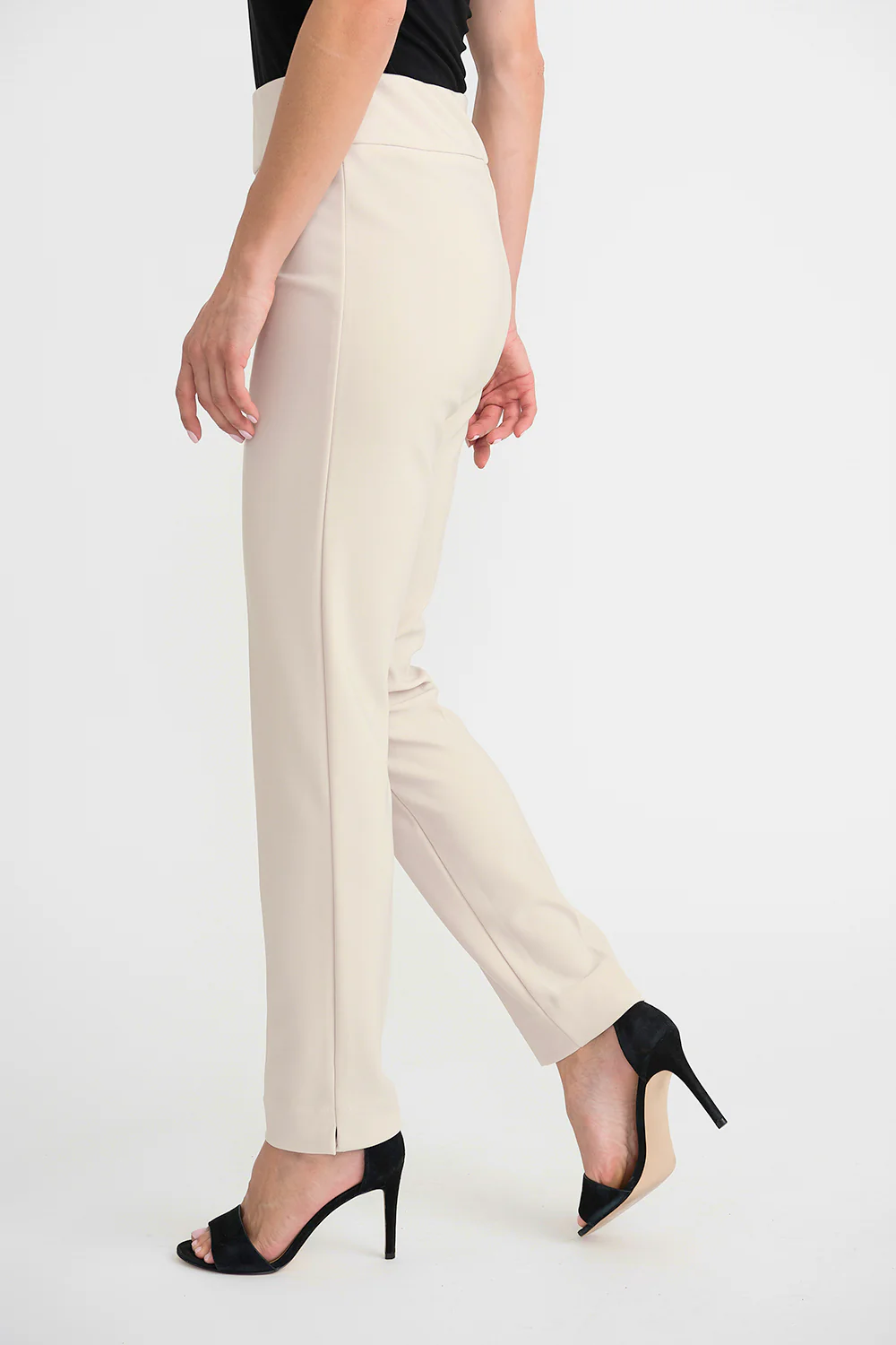 Joseph Ribkoff Champagne Straight Pull-On Pant Style 144092 - Image 4