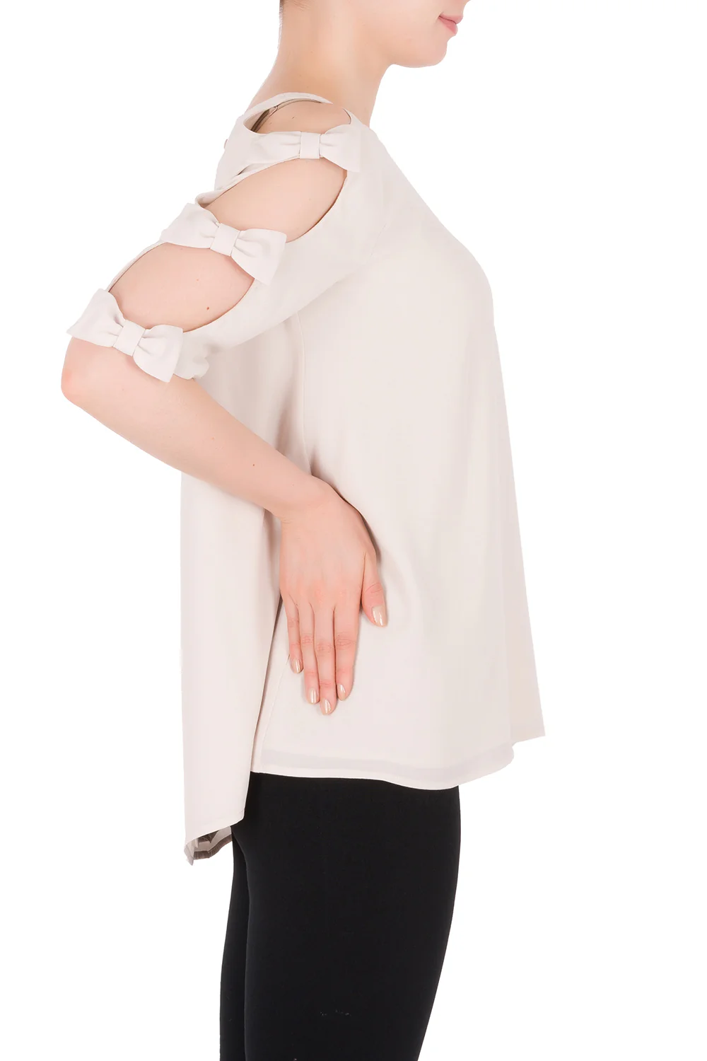 Joseph Ribkoff Champagne Top Style 182273 - Image 3