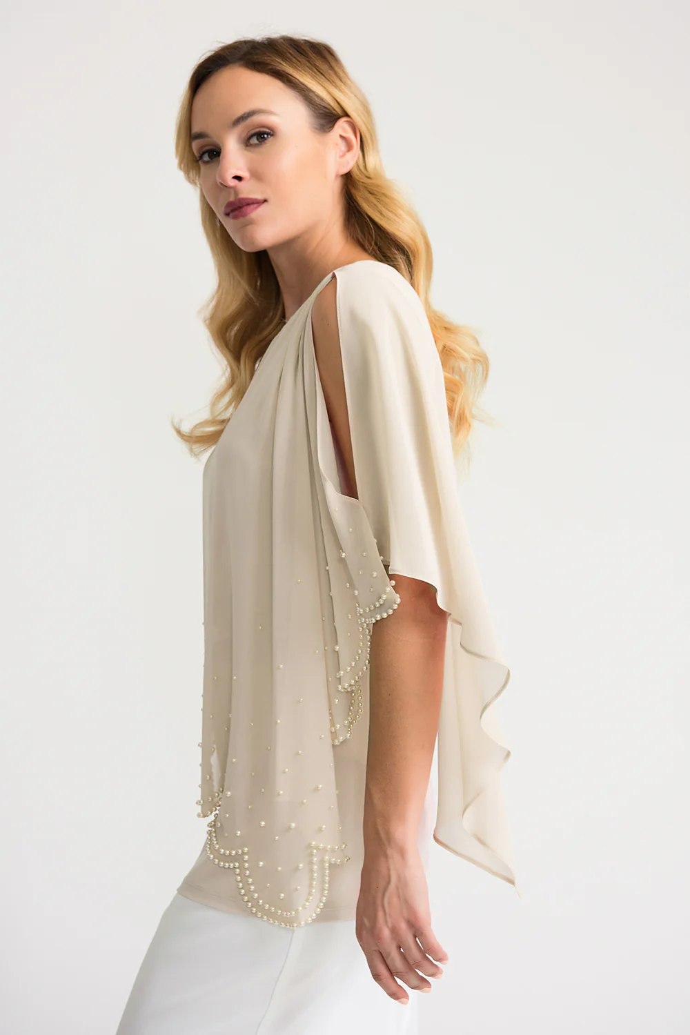 Joseph Ribkoff Champagne Tunic Style 202362 - Image 3