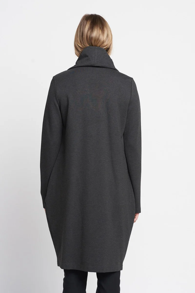Joseph Ribkoff Charcoal Coat Style 203008 - Image 2
