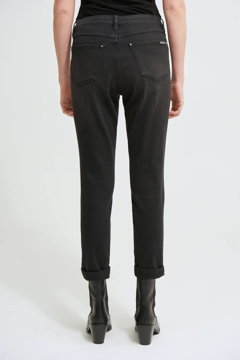 Joseph Ribkoff Charcoal/Dark Grey Cropped Jeans Style 213966 - Image 3