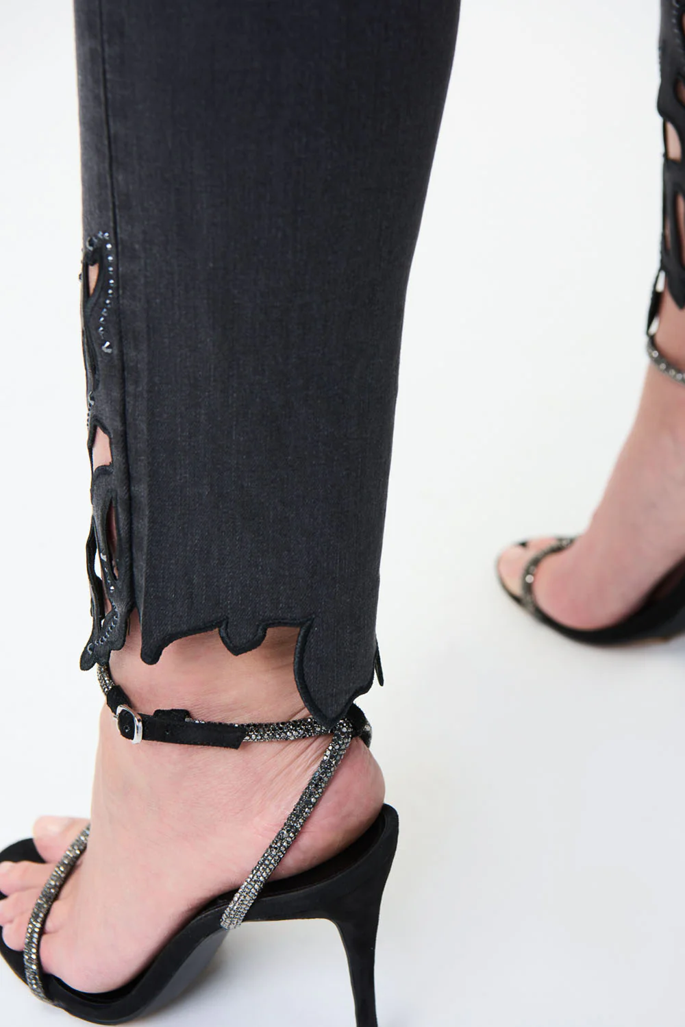 Joseph Ribkoff Charcoal Denim Pants Style 224923 - Image 5
