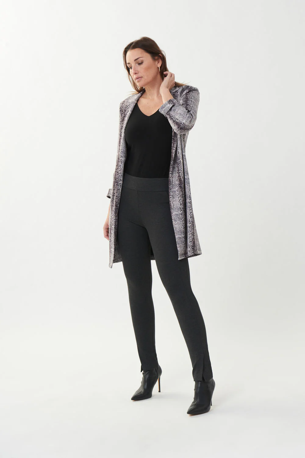 Joseph Ribkoff Charcoal Pant Style 223309 - Image 2
