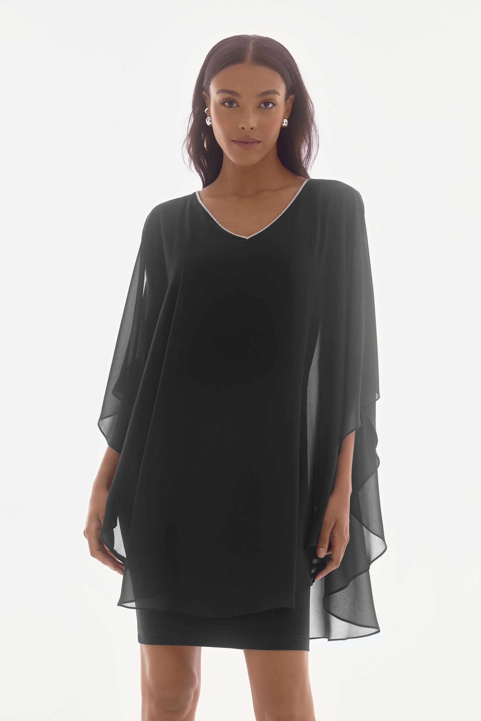 Joseph Ribkoff Chiffon and Silky Knit Layered Dress Style 251746 - Image 12