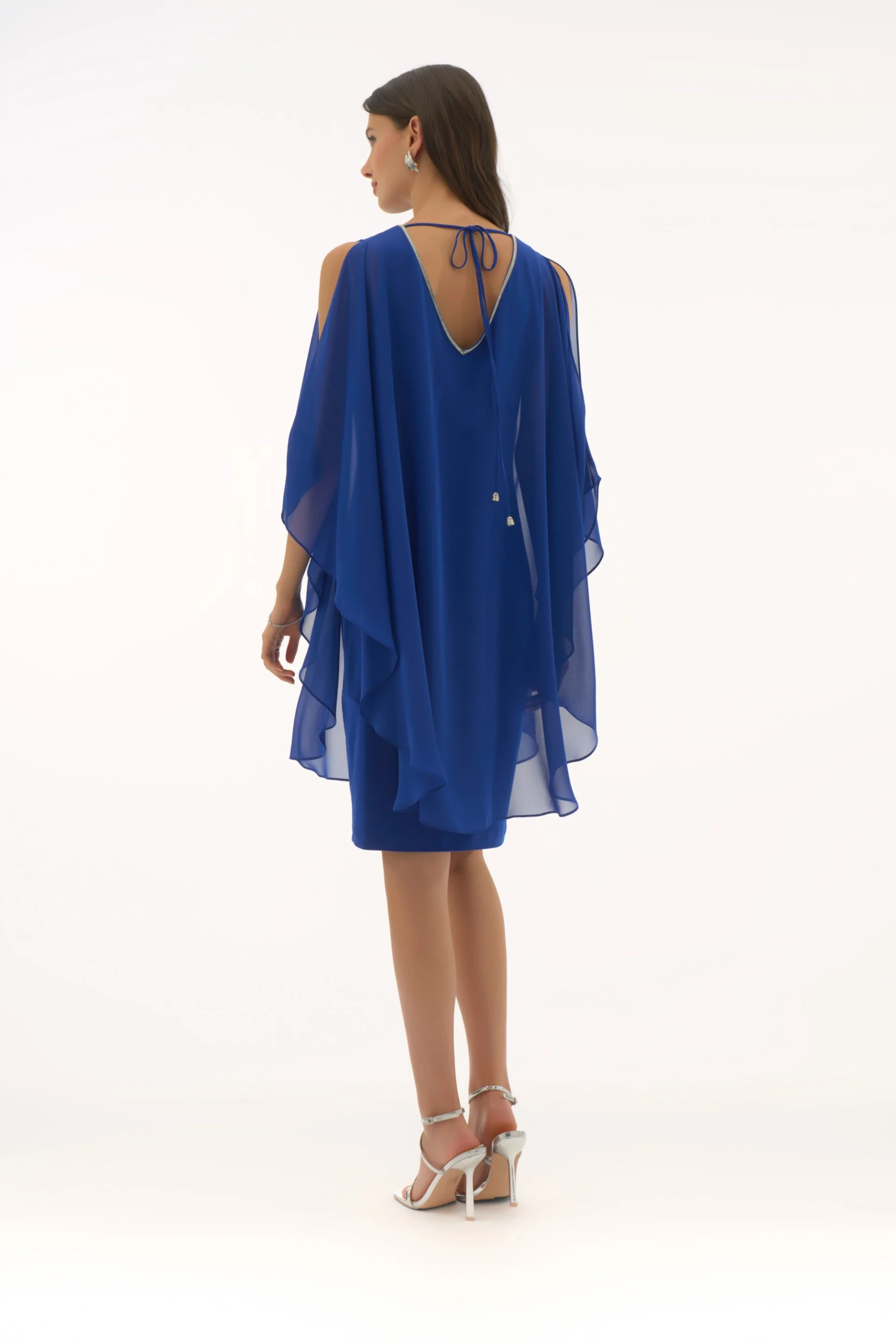 Joseph Ribkoff Chiffon and Silky Knit Layered Dress Style 251746 - Image 8