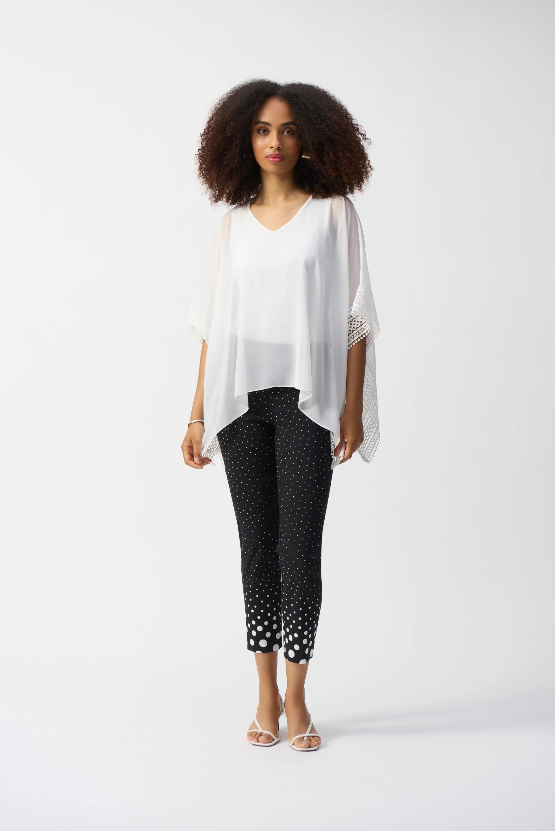 Joseph Ribkoff Chiffon Poncho Top Style 251095 - Image 5