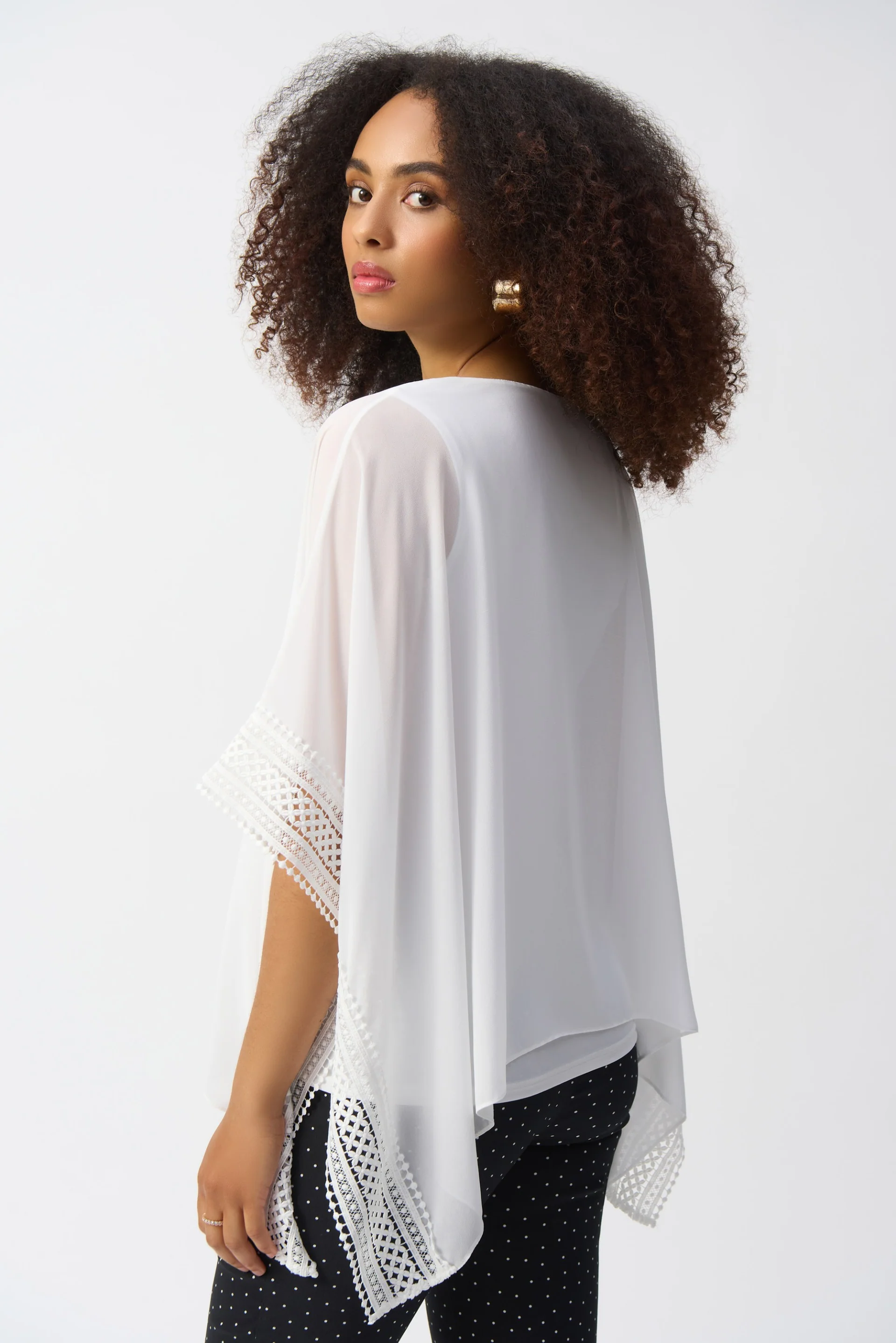 Joseph Ribkoff Chiffon Poncho Top Style 251095 - Image 7