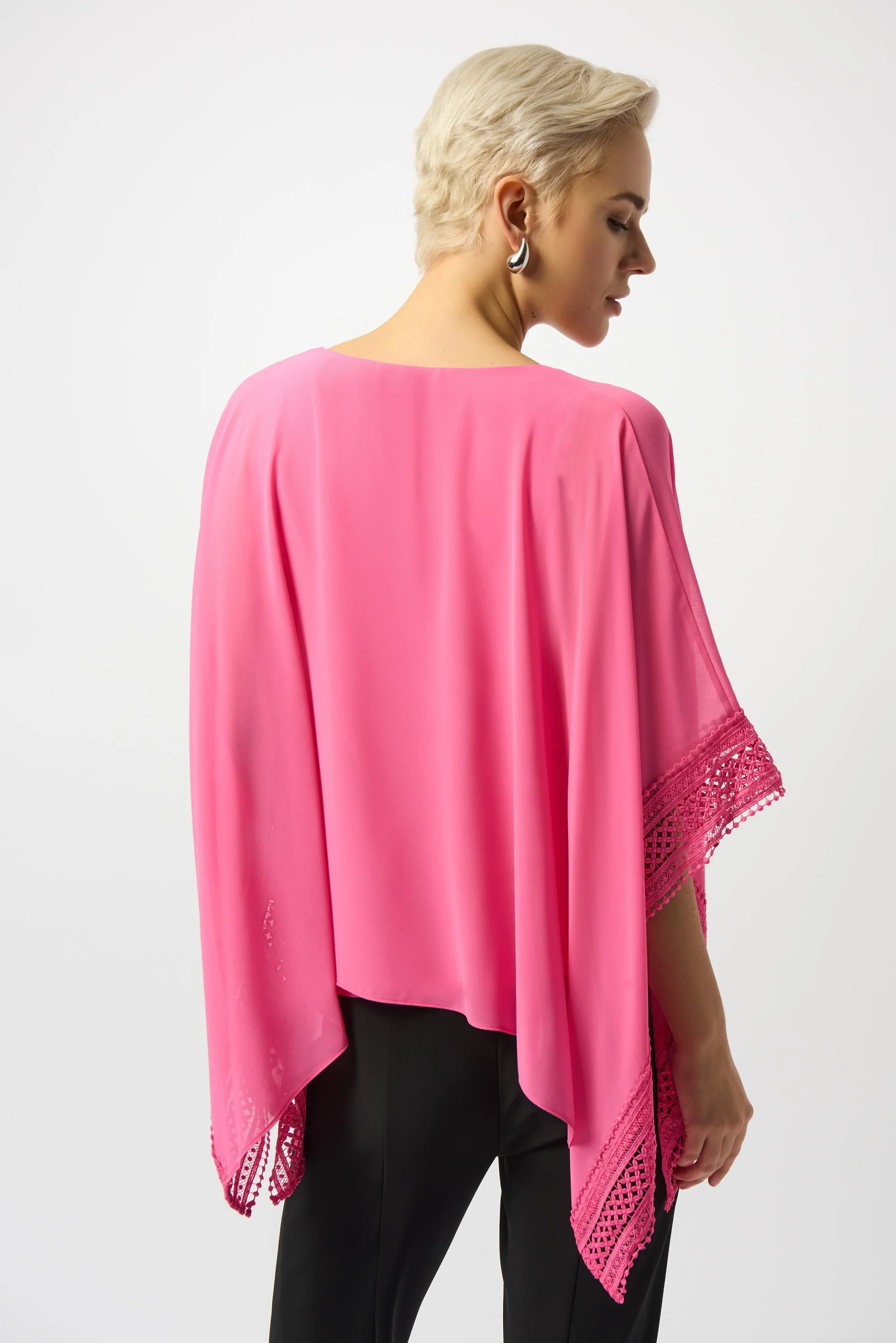 Joseph Ribkoff Chiffon Poncho Top Style 251095 - Image 9
