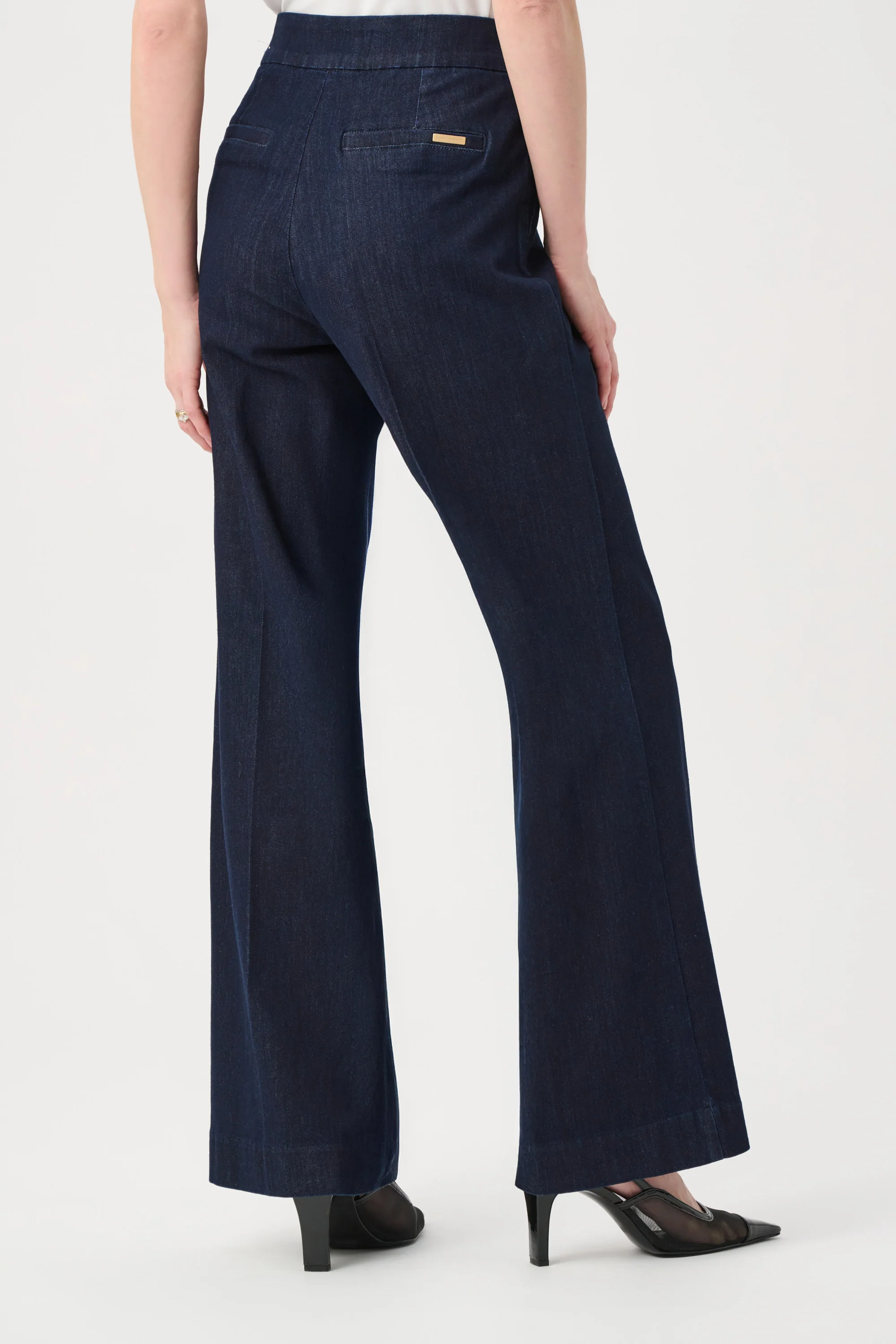 Joseph Ribkoff Stretch Denim High-Rise Wide Leg Jeans Style 263903 - Image 4