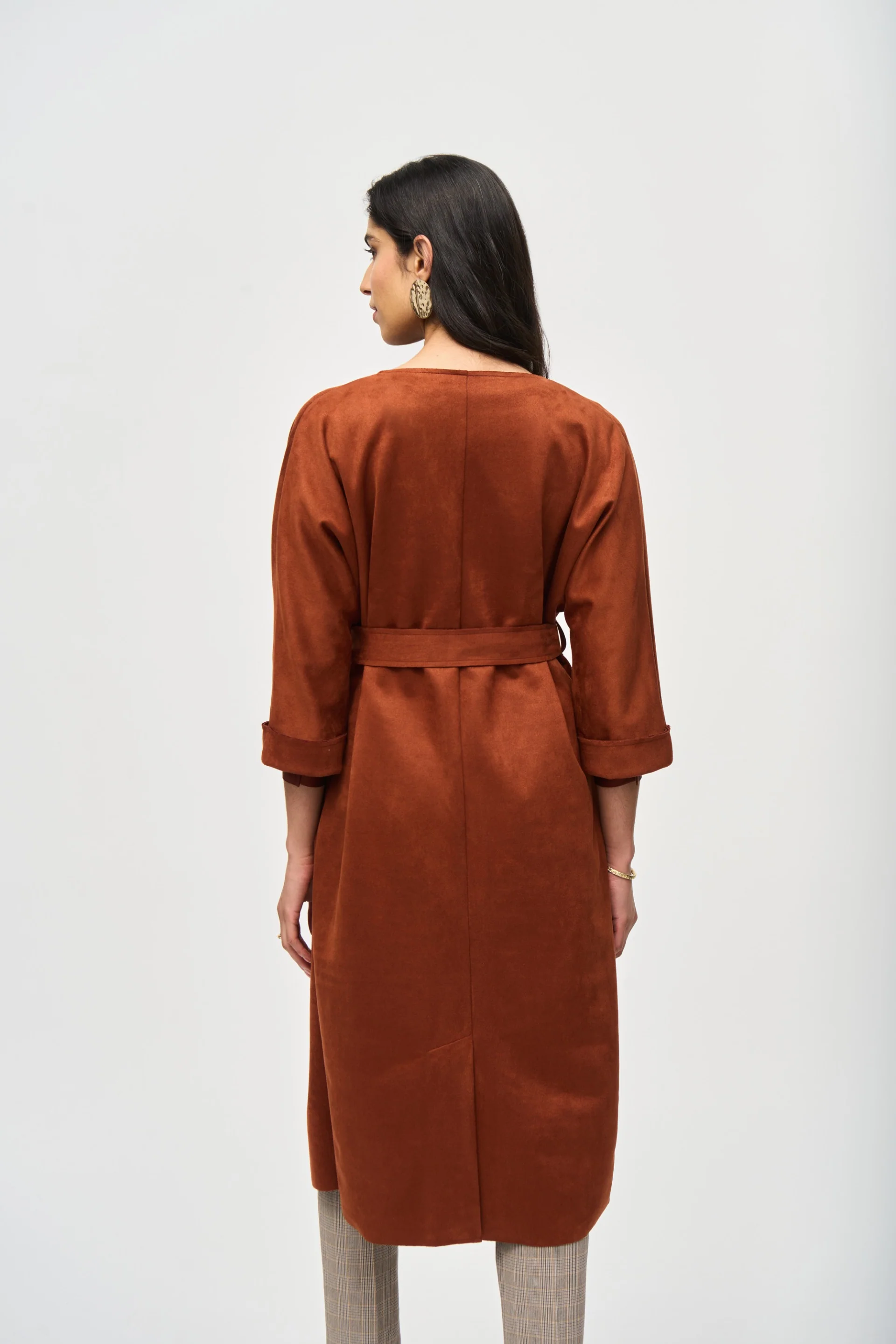 Joseph Ribkoff Cinnamon Straight Fit Coat Style 243037 - Image 5