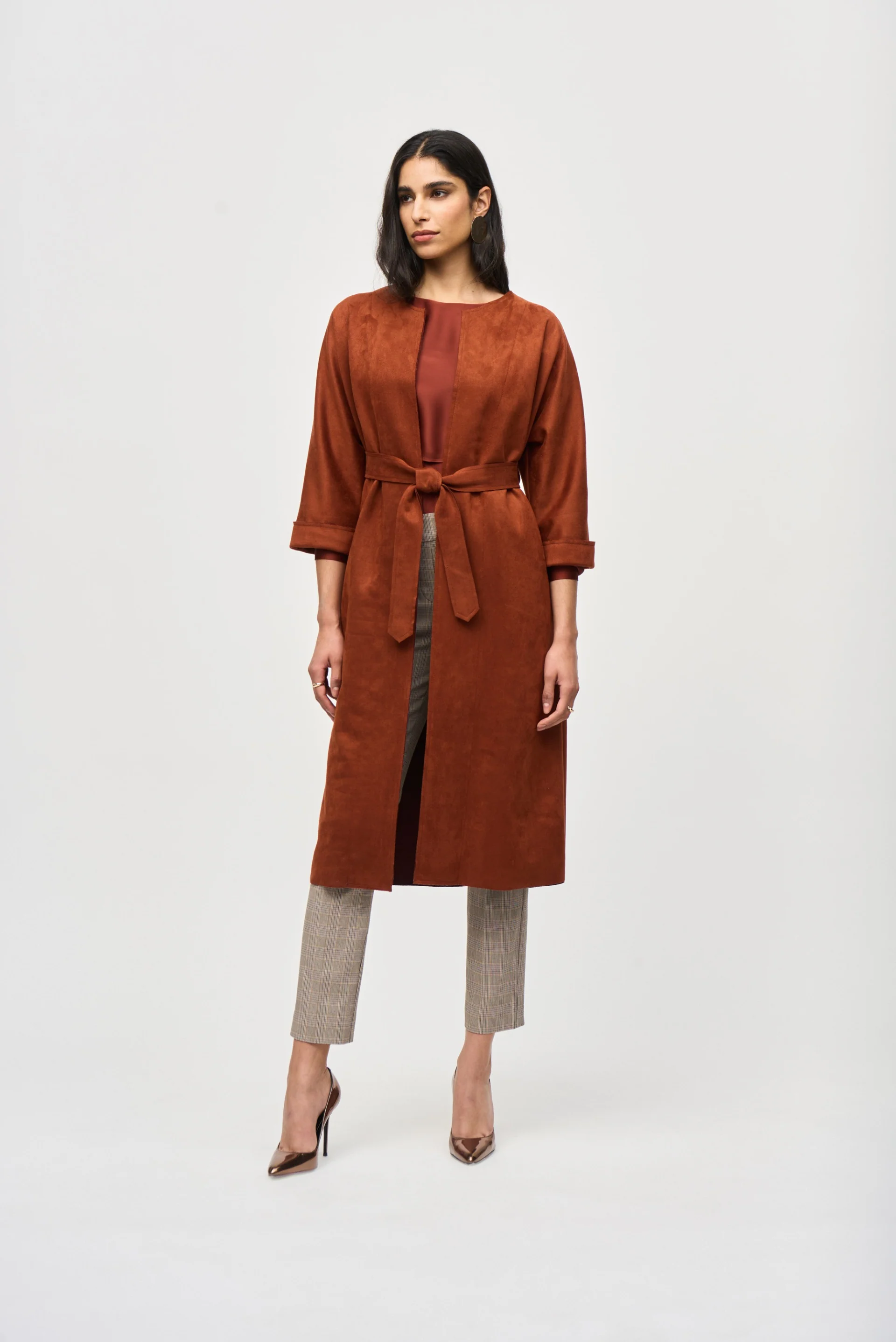 Joseph Ribkoff Cinnamon Straight Fit Coat Style 243037 - Image 6