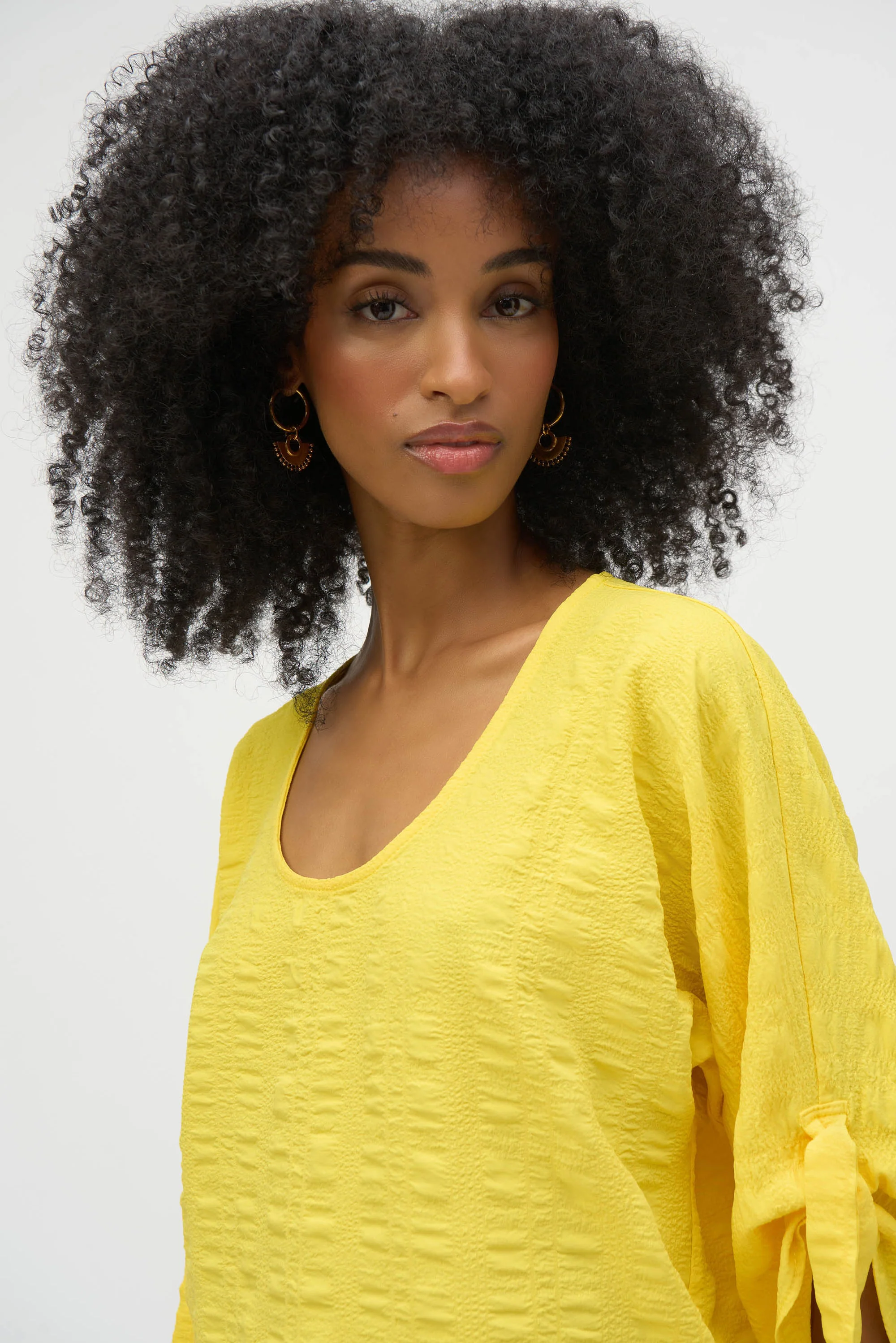 Joseph Ribkoff Textured Woven Boxy Top Style 252129 - Image 4