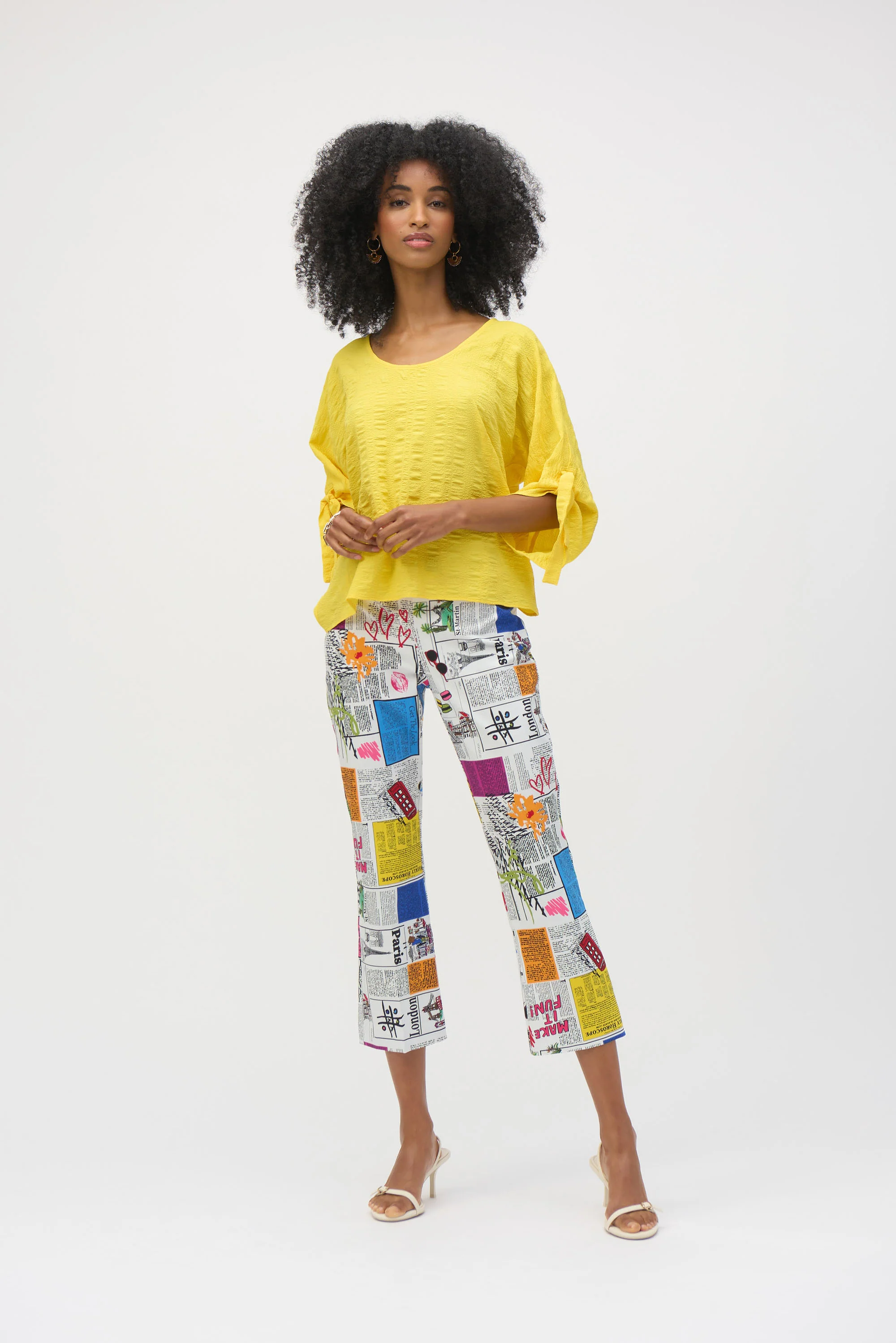 Joseph Ribkoff Textured Woven Boxy Top Style 252129 - Image 7