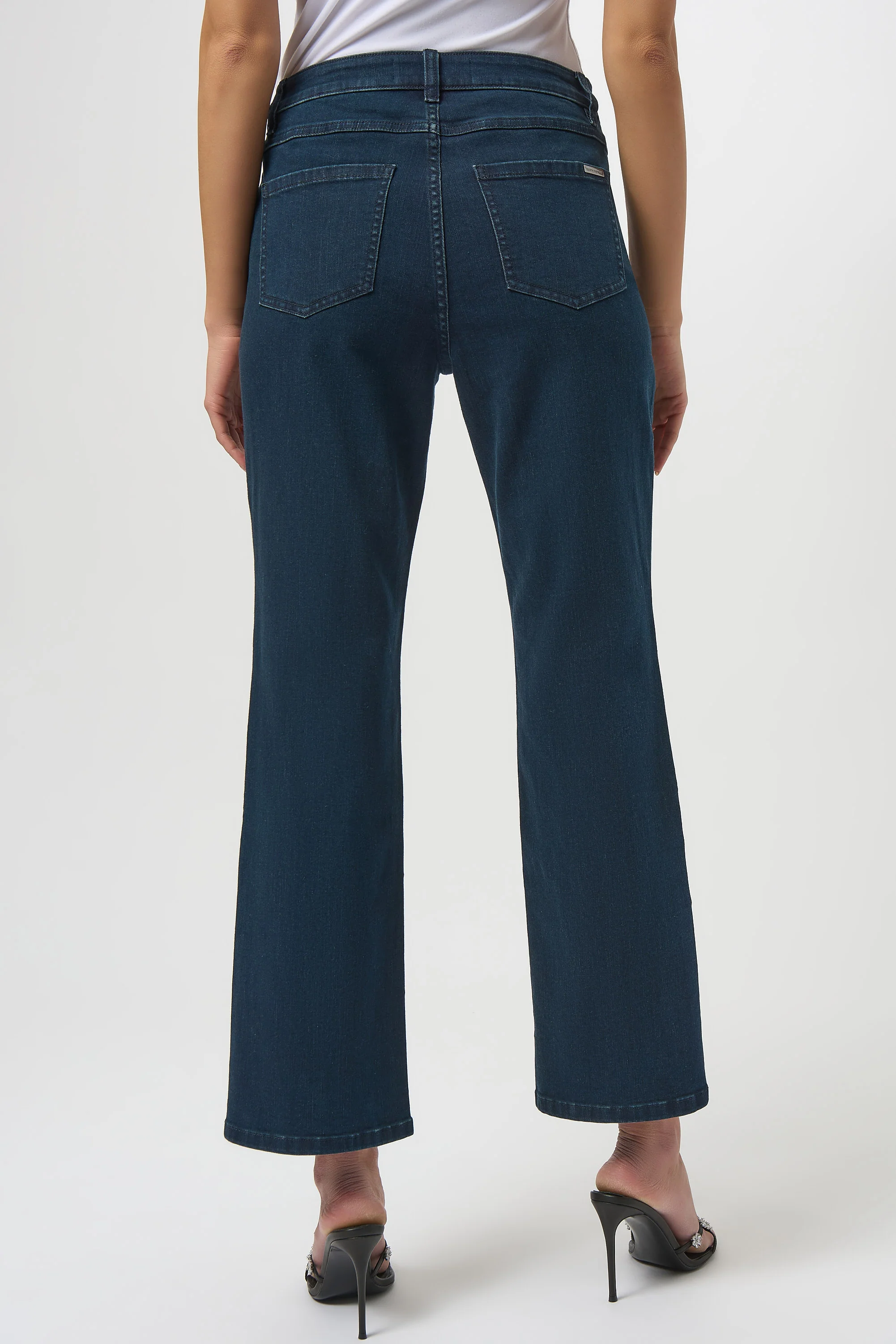 Joseph Ribkoff Classic Straight Leg Jeans with Rhinestone Hem Style 254917 - Image 5