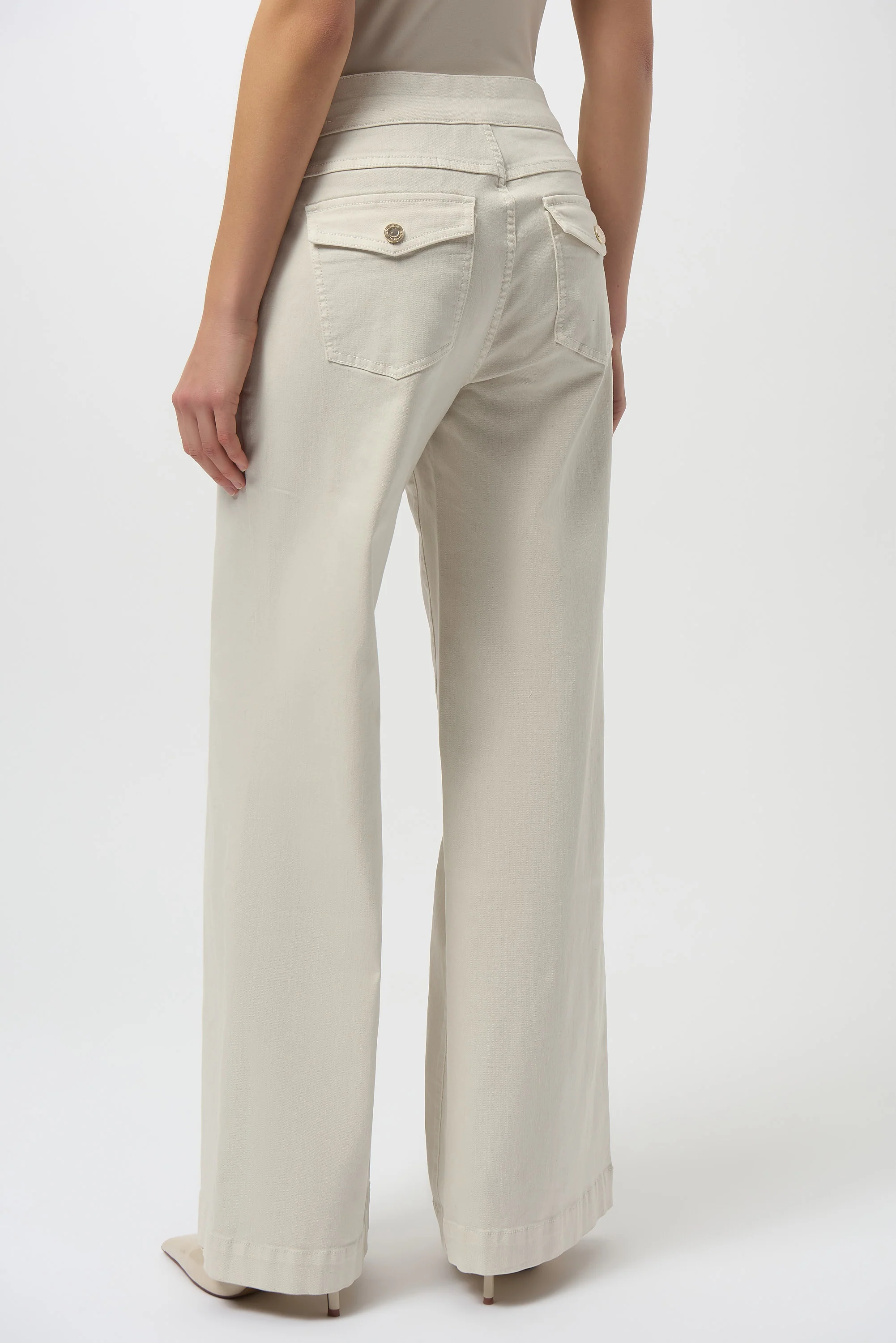 Joseph Ribkoff Classic Wide Leg Pull-On Jeans Style 254919 - Image 4
