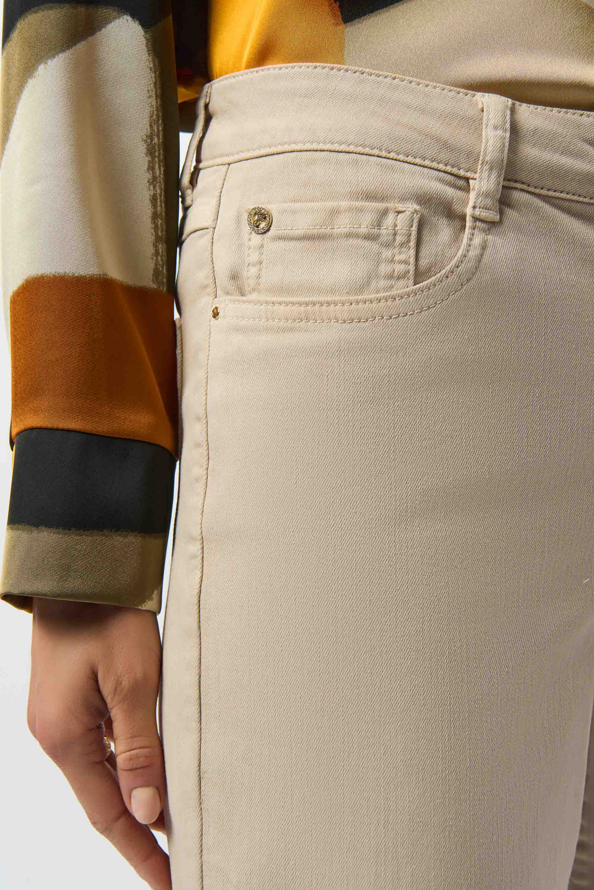 Joseph Ribkoff Classic Wide-Leg Stretch Denim Jeans Style 253950 - Image 5