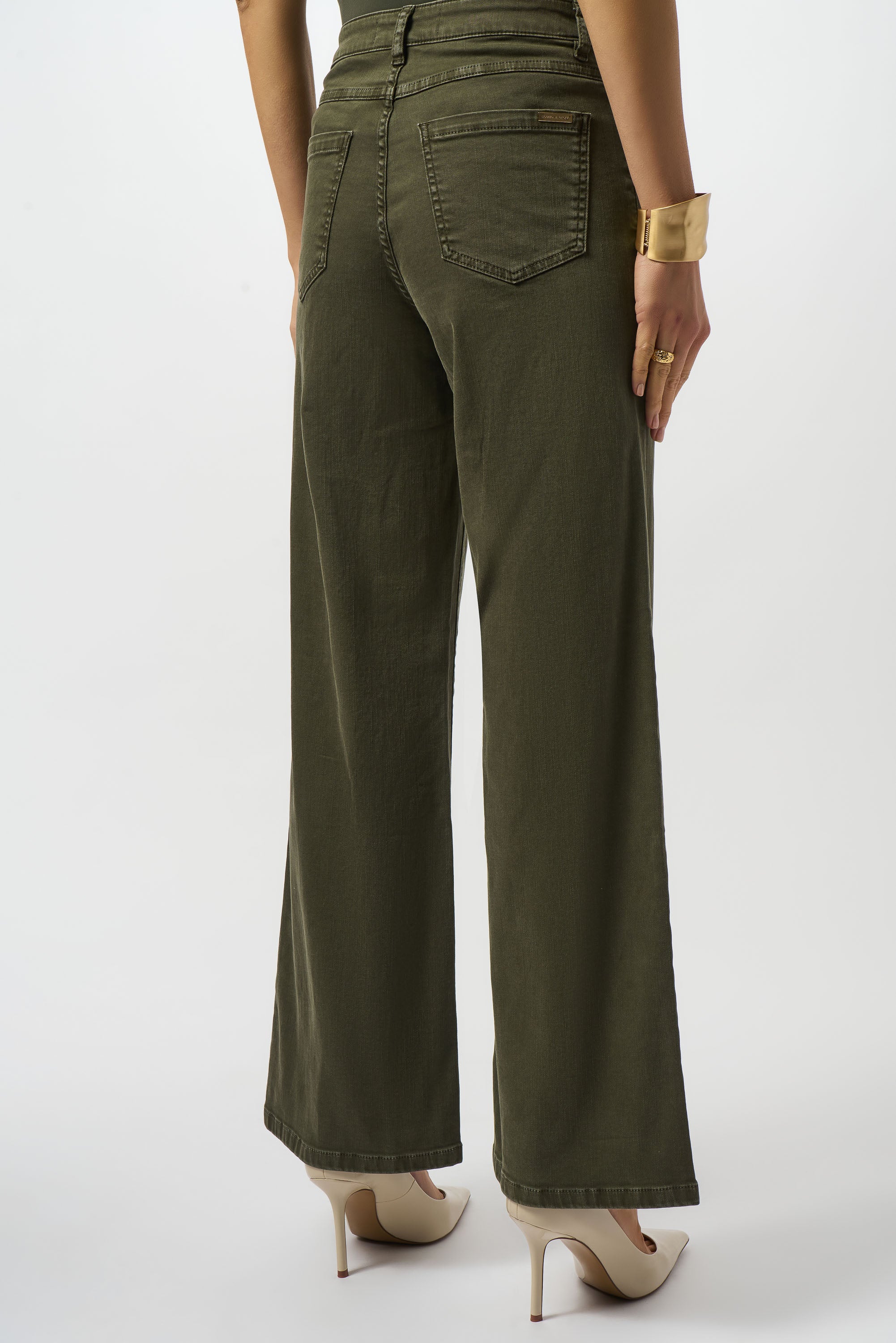 Joseph Ribkoff Classic Wide-Leg Stretch Denim Jeans Style 253950 - Image 7