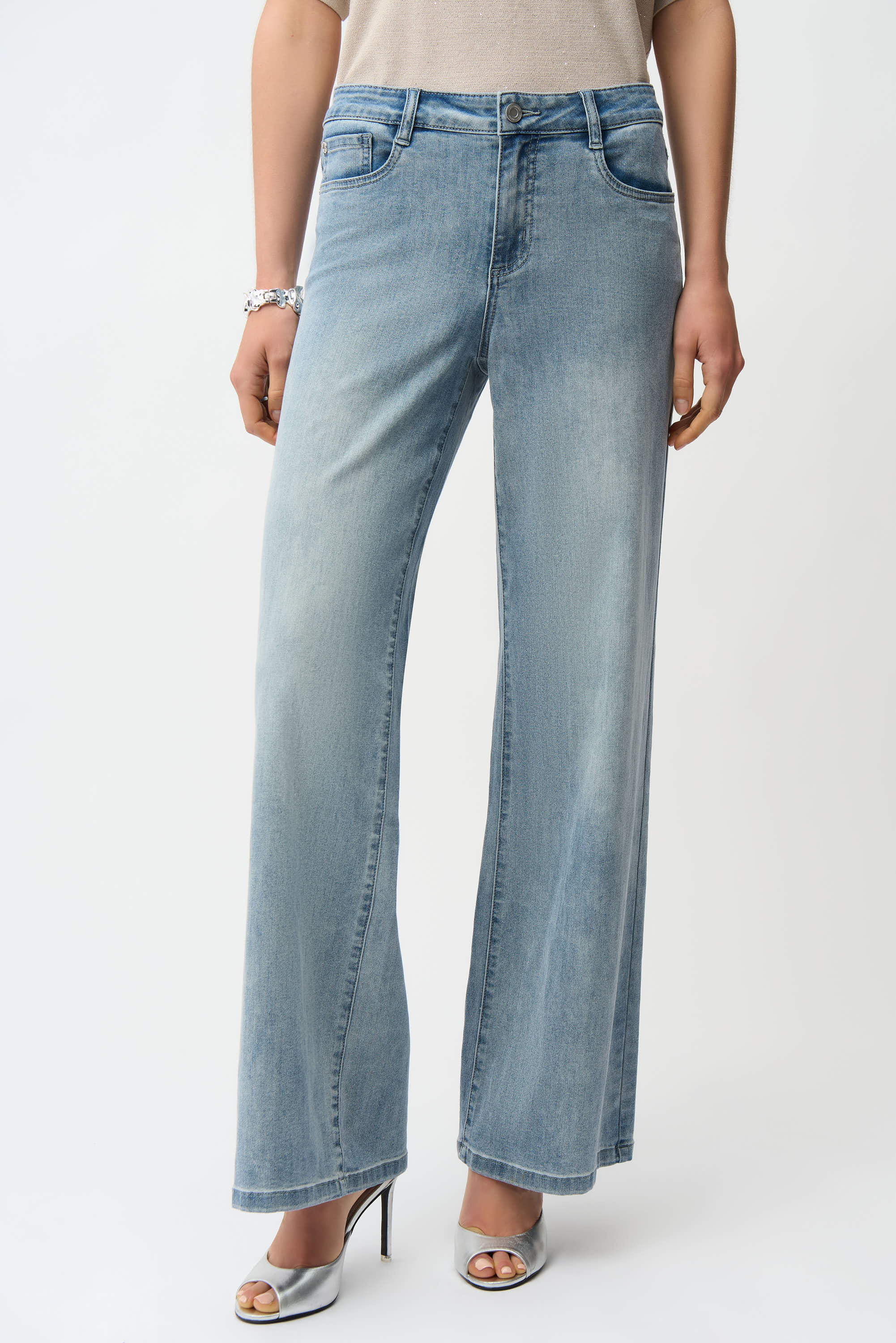 Joseph Ribkoff Classic Wide-Leg Stretch Jeans Style 251968 - Image 11