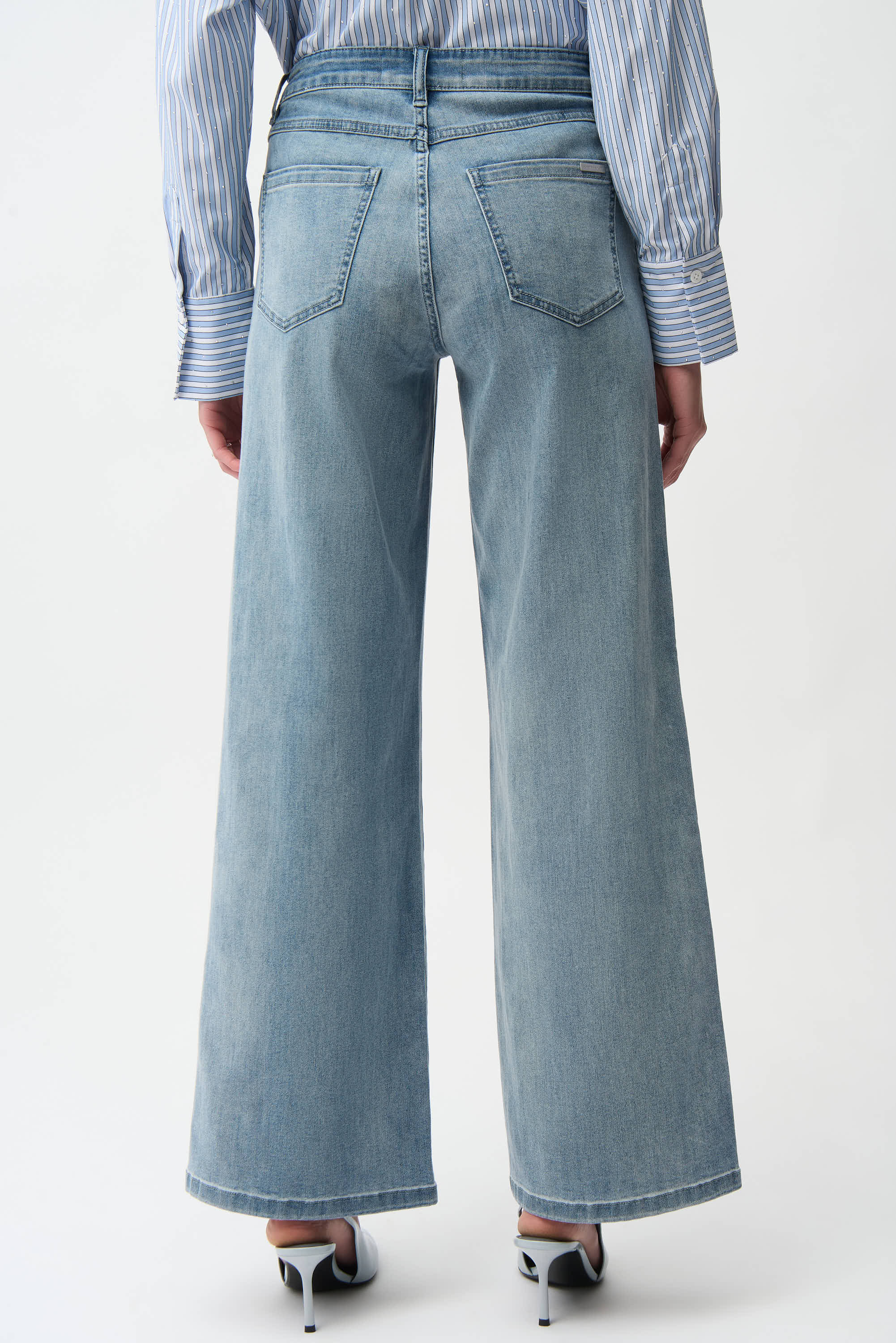 Joseph Ribkoff Classic Wide-Leg Stretch Jeans Style 251968 - Image 16