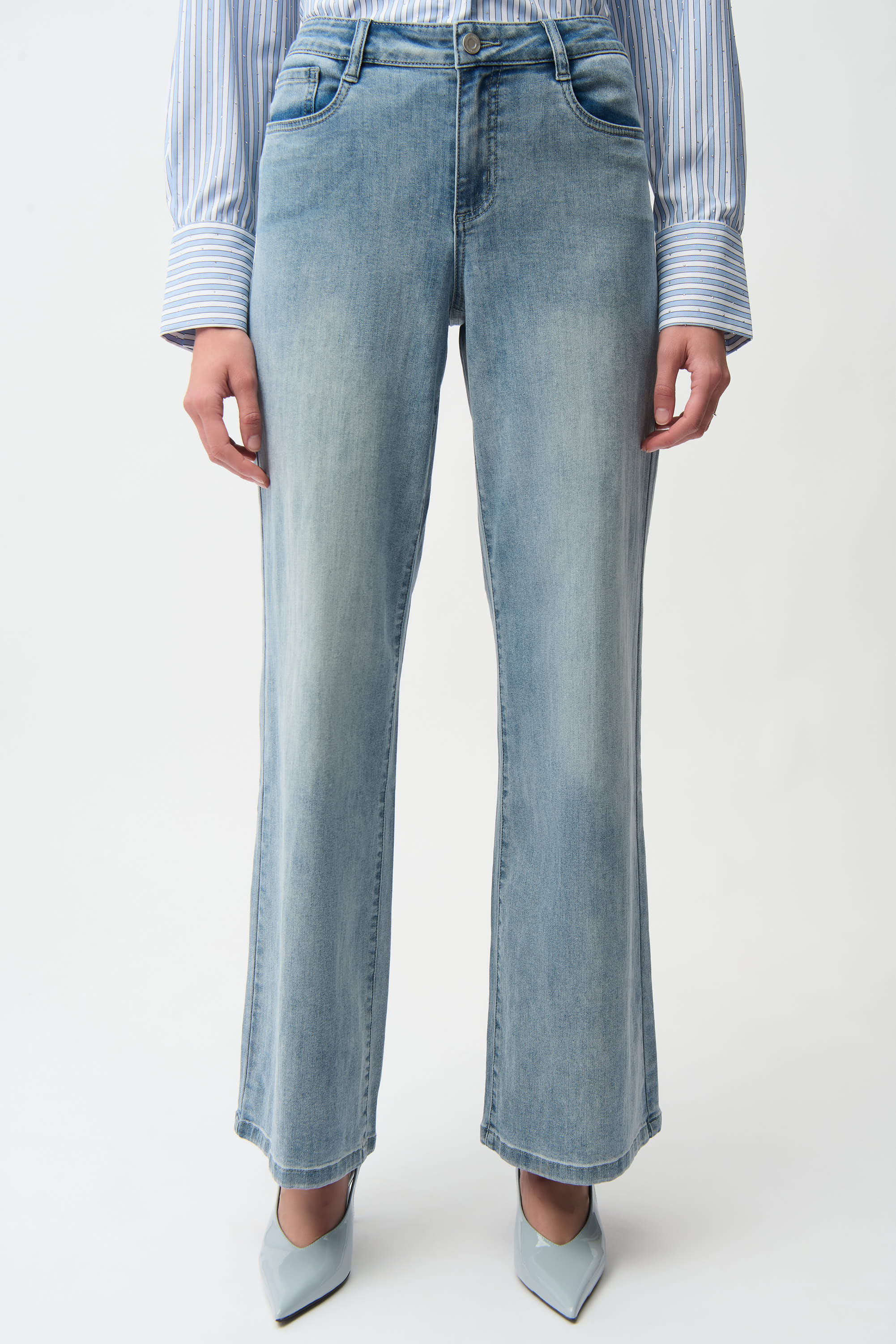 Joseph Ribkoff Classic Wide-Leg Stretch Jeans Style 251968 - Image 17