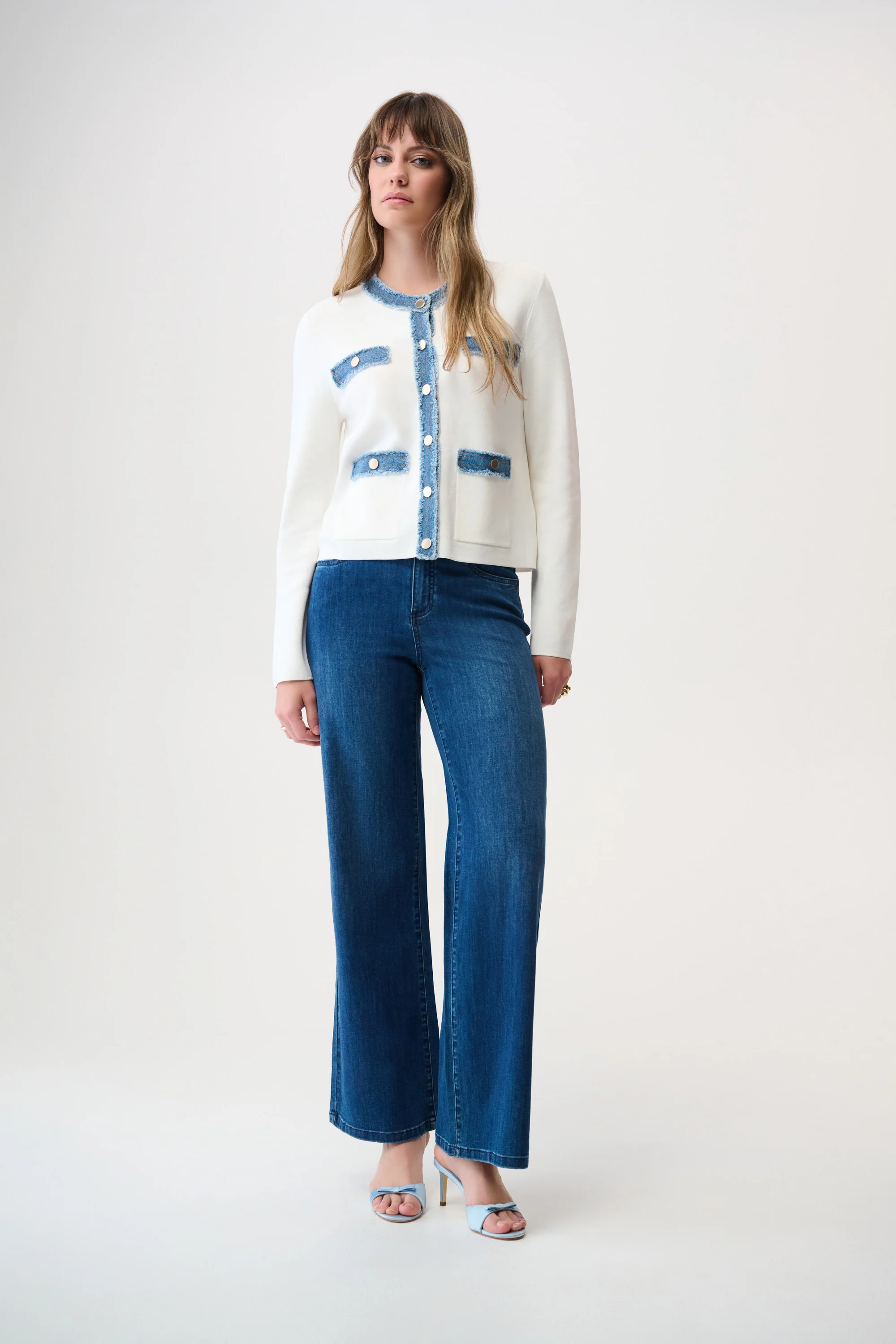 Joseph Ribkoff Classic Wide-Leg Stretch Jeans Style 251968 - Image 22