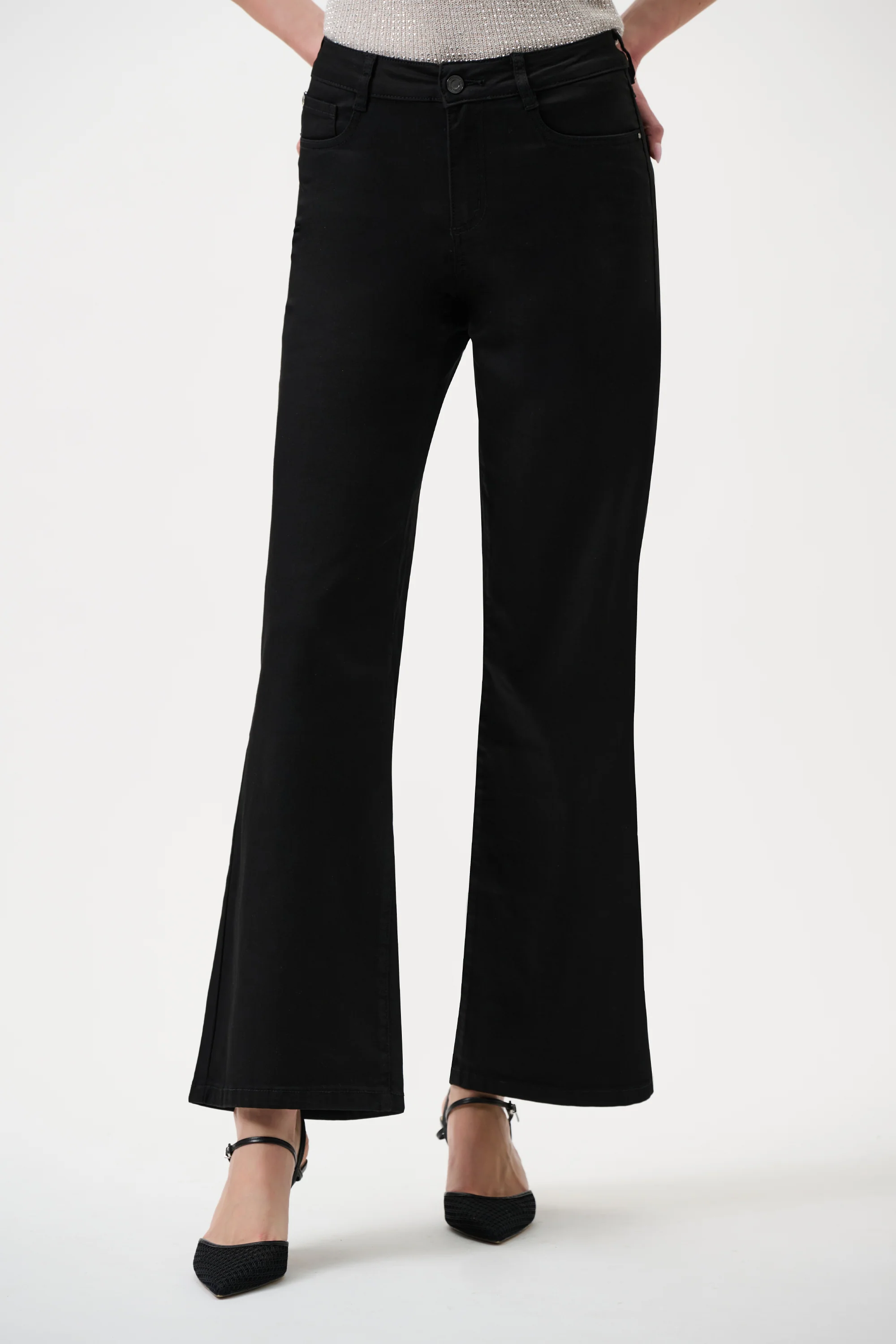 Joseph Ribkoff Classic Wide-Leg Stretch Jeans Style 251968 - Image 5