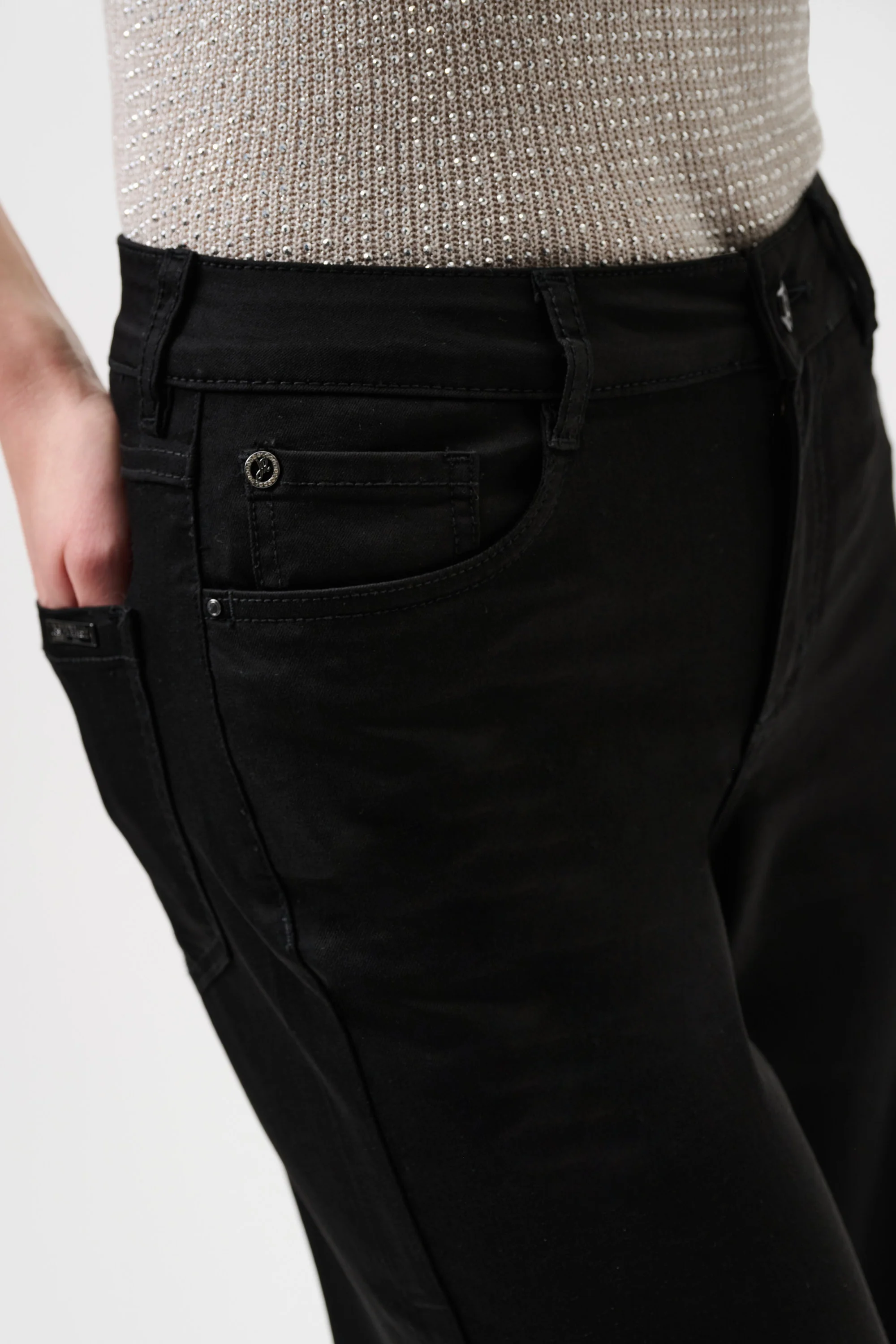 Joseph Ribkoff Classic Wide-Leg Stretch Jeans Style 251968 - Image 9