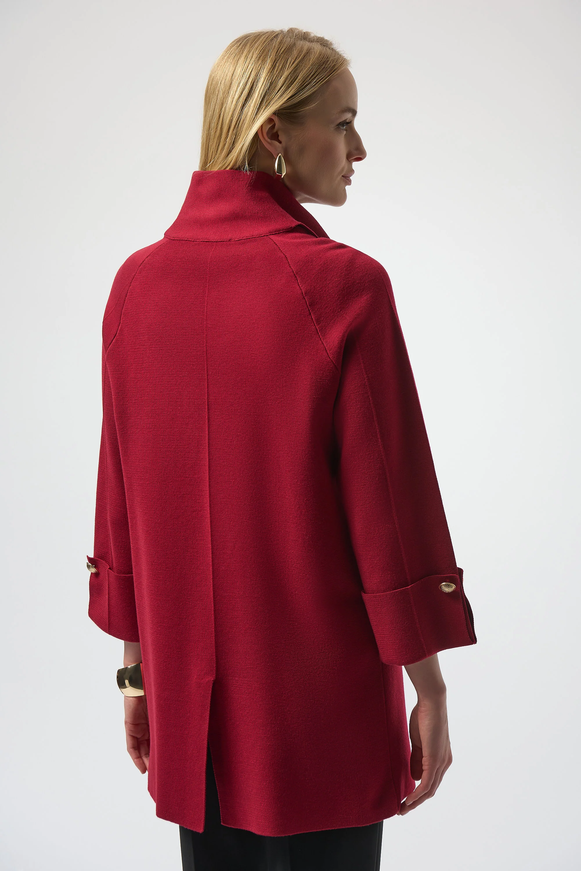 Joseph Ribkoff Coat with Overlap Collar Style 254956 - Image 3